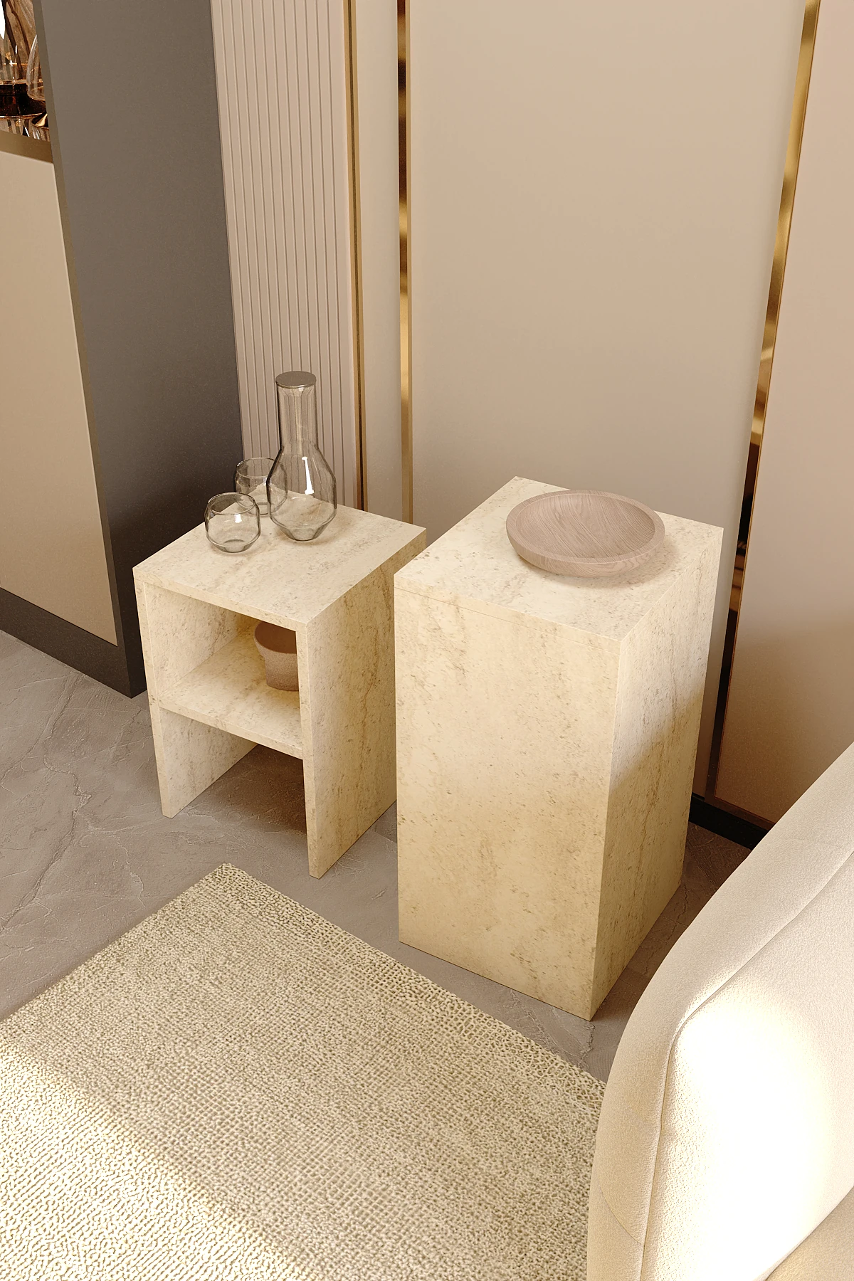 TWİNORA YAN SEHPA 2'Lİ