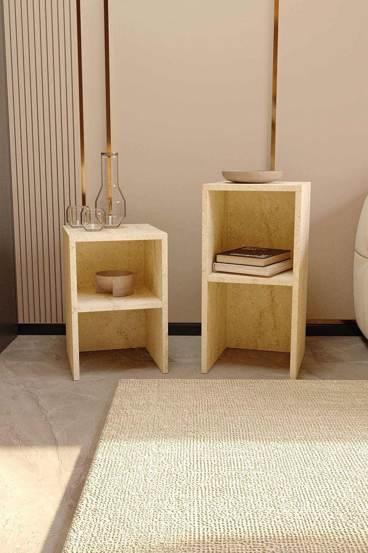 TWİNORA YAN SEHPA 2'Lİ