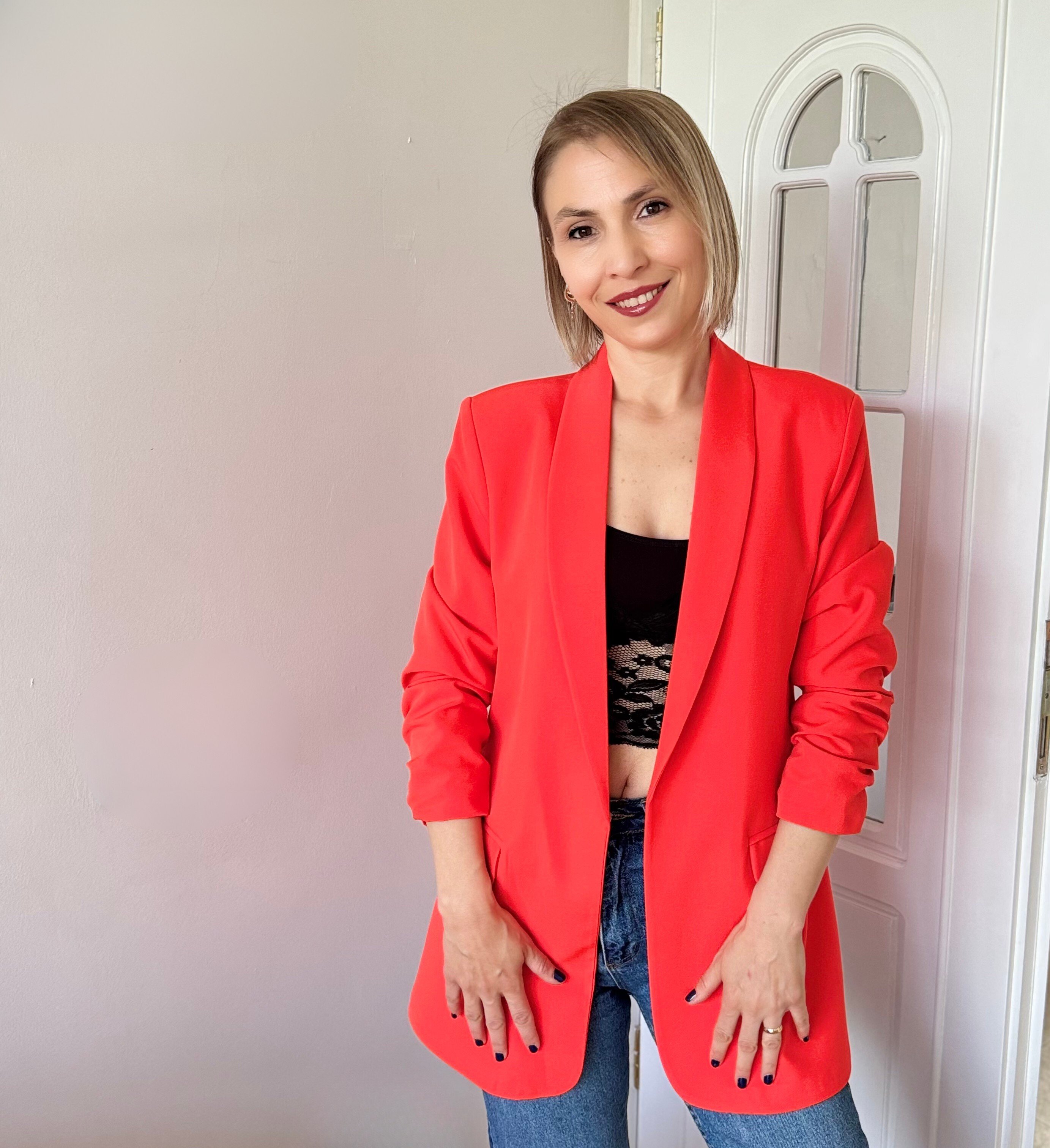 Atlas Kolu Büzgülü Premium Turuncu Ceket