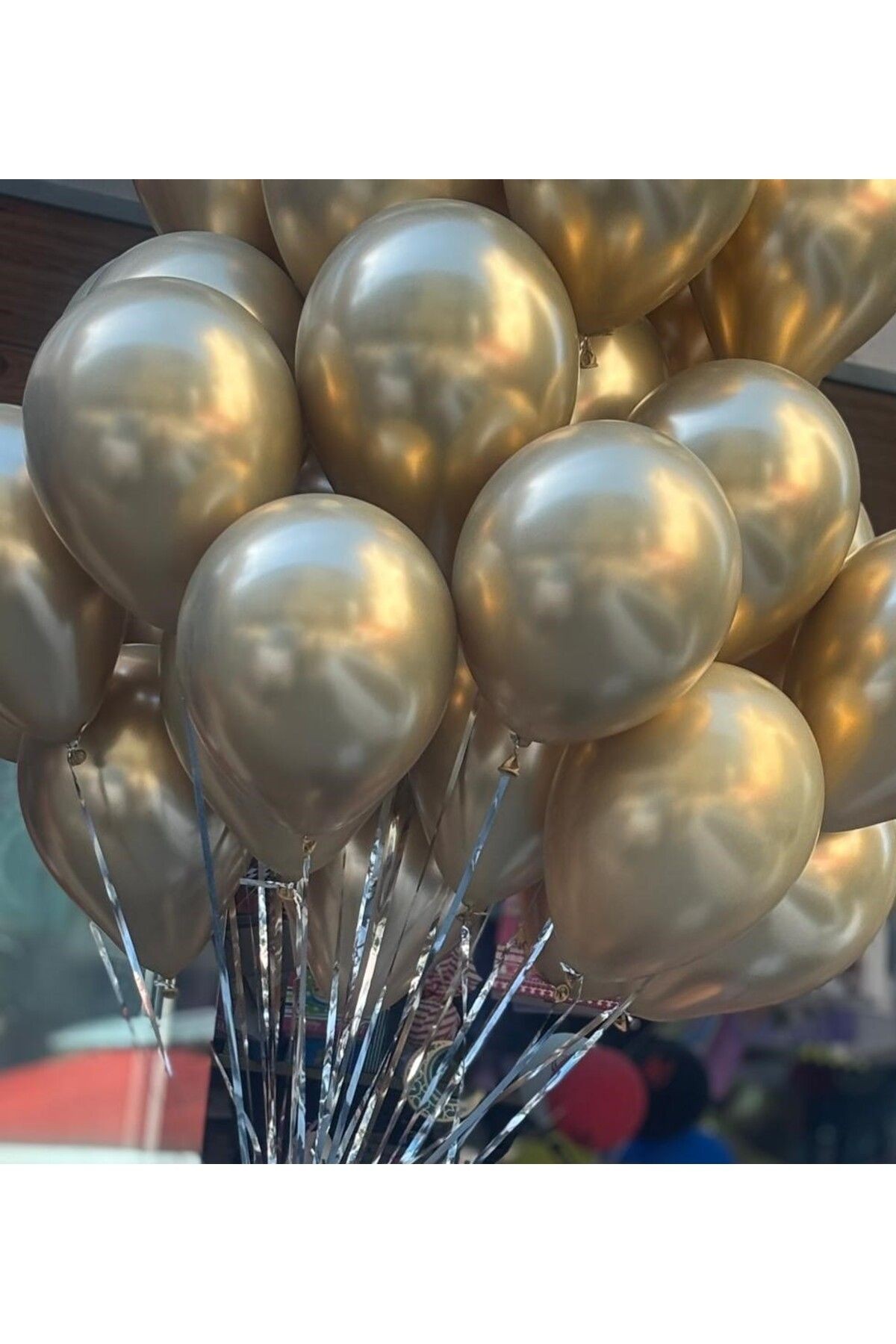 10 adet krom gold balon  12 ınc , aynalı gold balon, doğum günü balonu