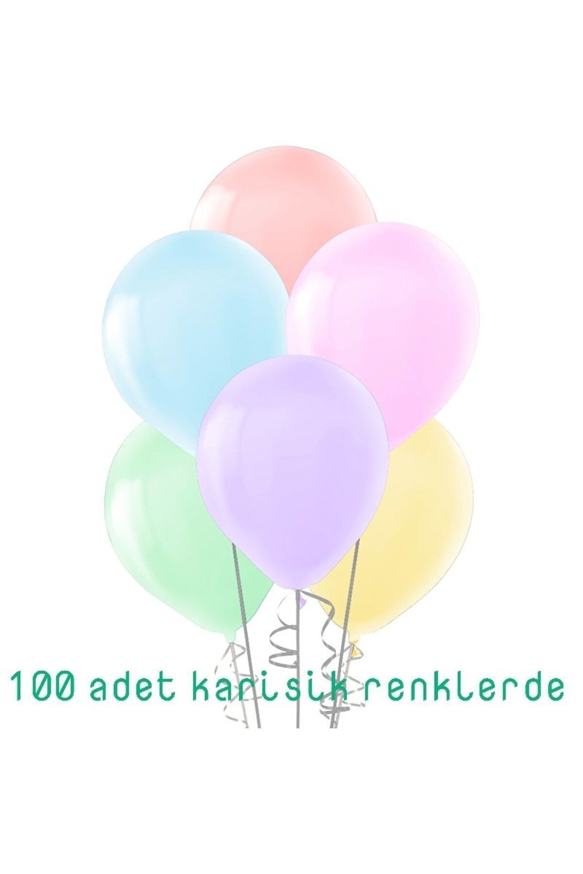 12 inç karışık renklerde Makaron balon 100 adet