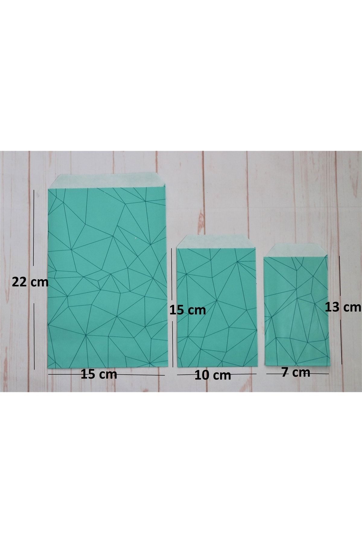 Sea Green Mini (7*13CM) Kağıt Zarf/hediye Zarfı, Kağıt Poşet 10 Adet