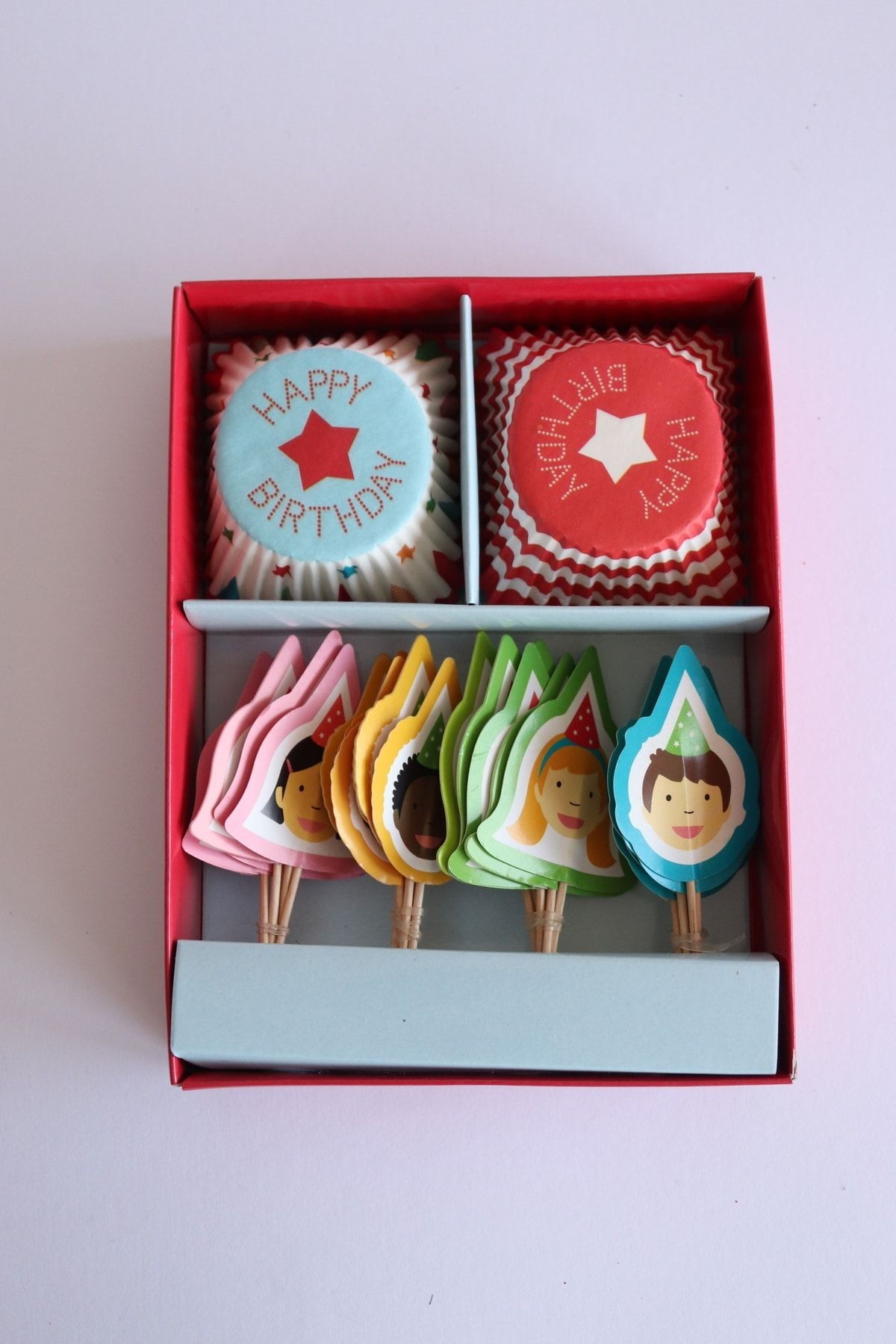 Happy Birthday Party Arkadaşlarım Cupcake Seti, Muffin Kapsülü, Kağıt Kek Kalıbı,, 24'lü