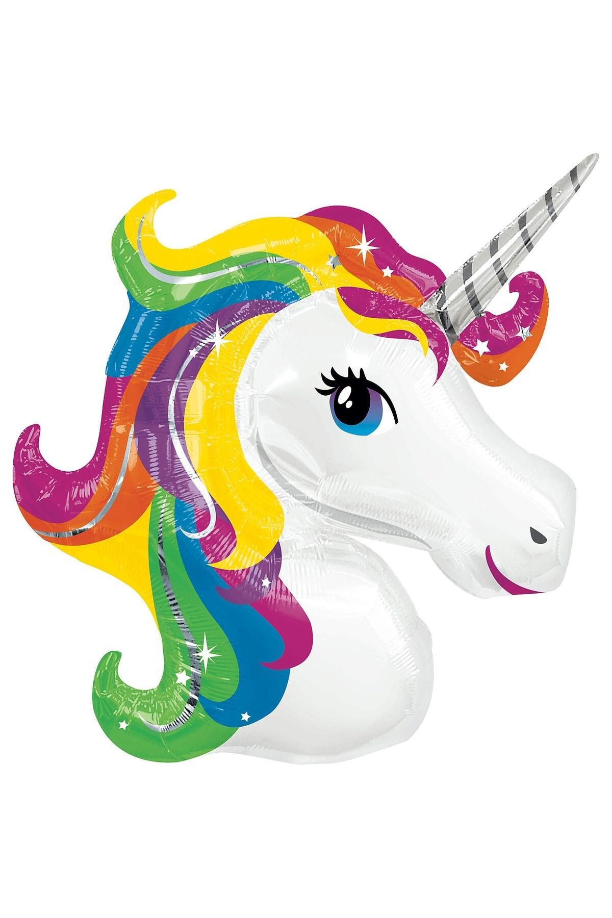 unicorn folyo balon, helyum ve havaile uyumlu,92(36.2'') x126(49.6'') cm