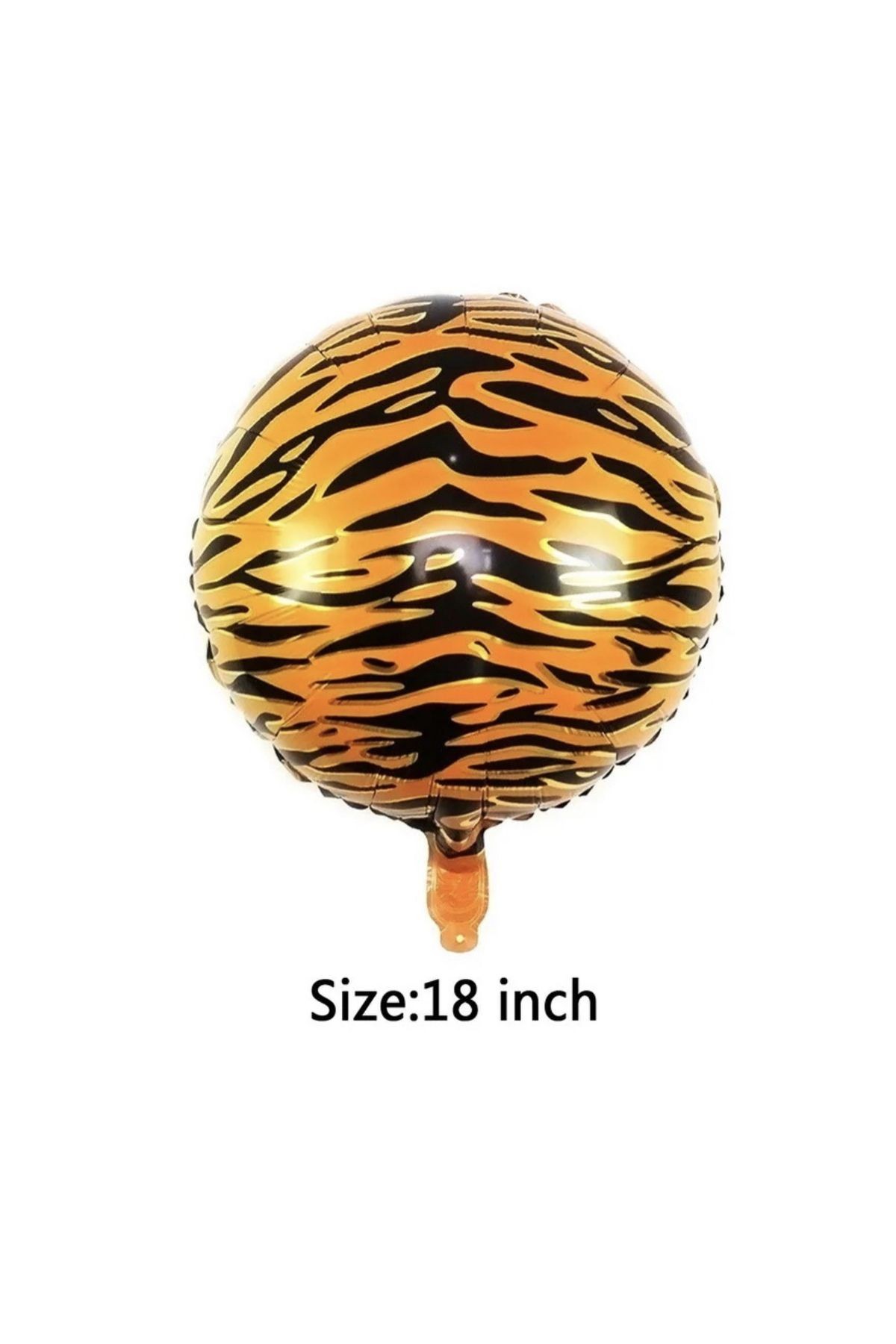 safari hayvan desenli, kaplan desen folyo balon, 18'' (inc) , helyum uyumlu