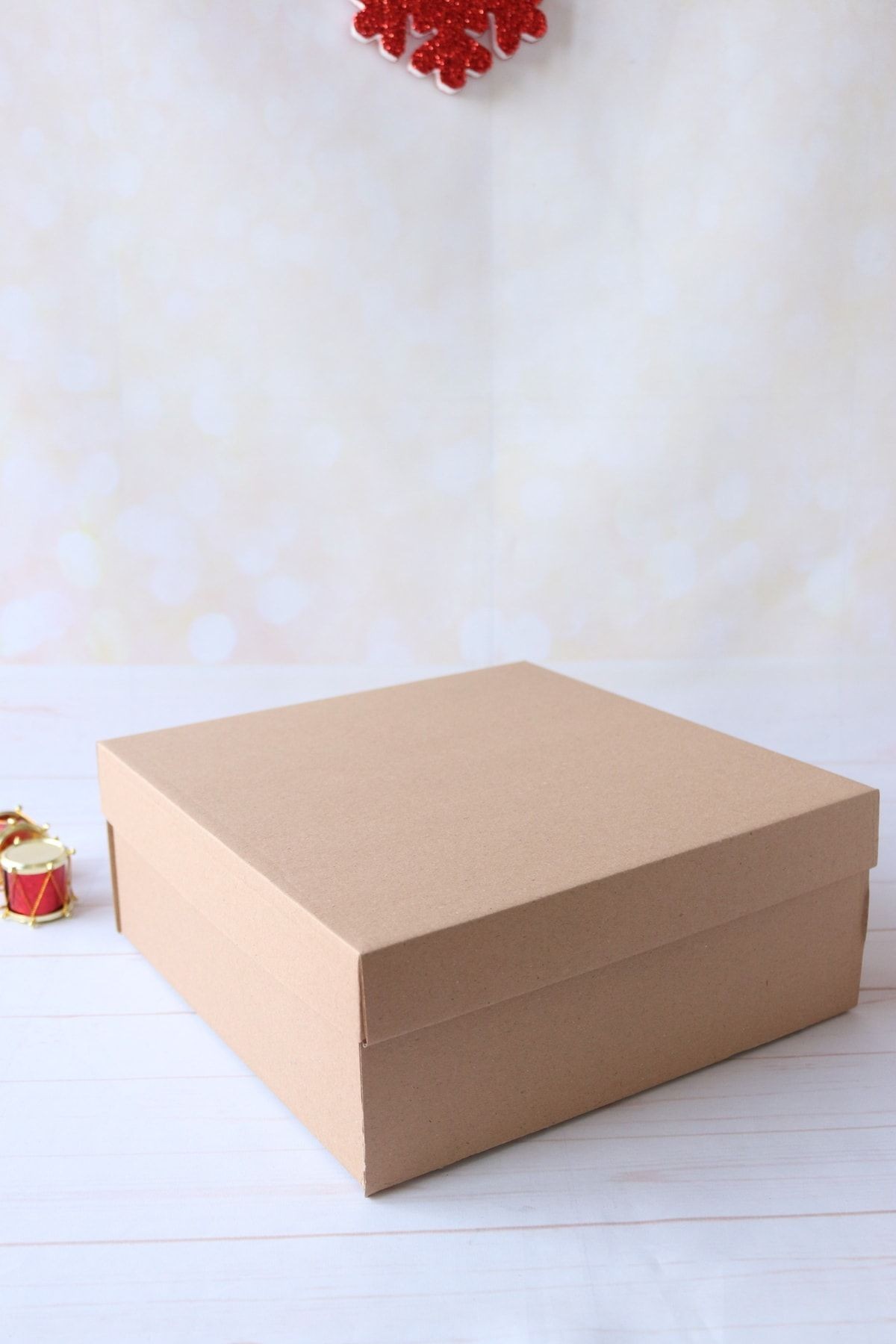 Kraft Kutu 15*15*10 Giftbox Kutusu Yılbaşı Hediye Kutusu 5 Adet