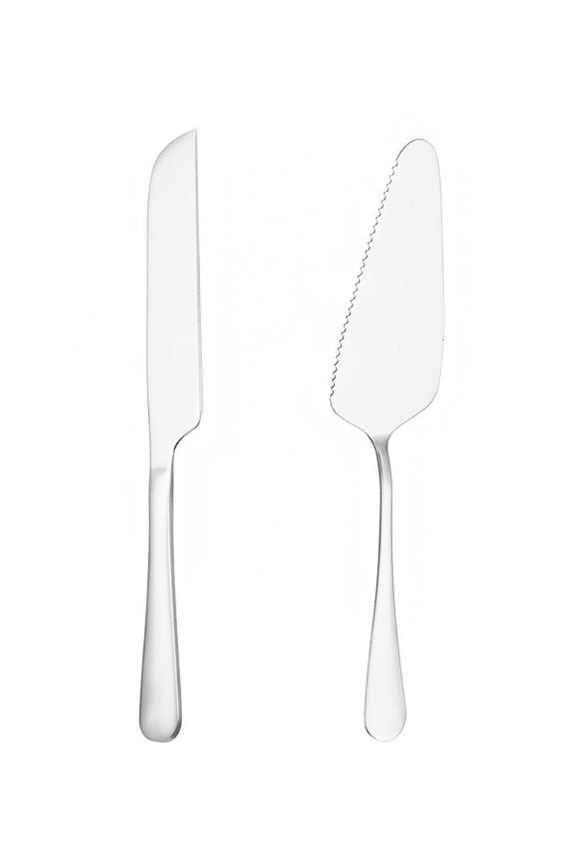 Çelik Silver Pasta Spatula Bıçak Seti Kek Sunum cin615by