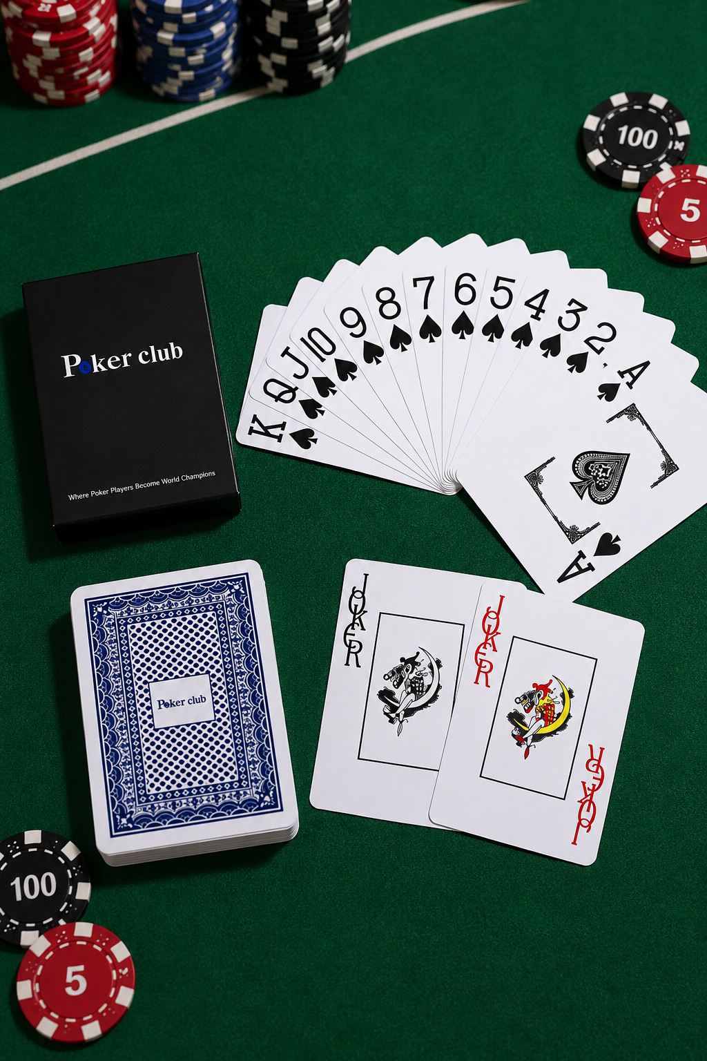 Mavi Pvc Plastik Su Geçirmez Jumbo Blackjack iskambil Oyun Kağıdı