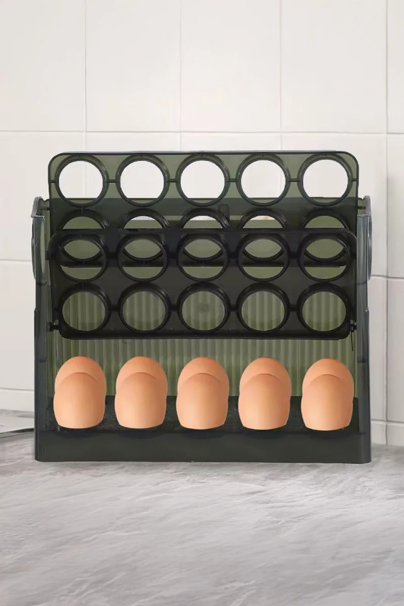30 lu Yeşil Plastik Yumurtalık Buzdolabı Düzenleyici Yumurta Saklama Rafı mt187