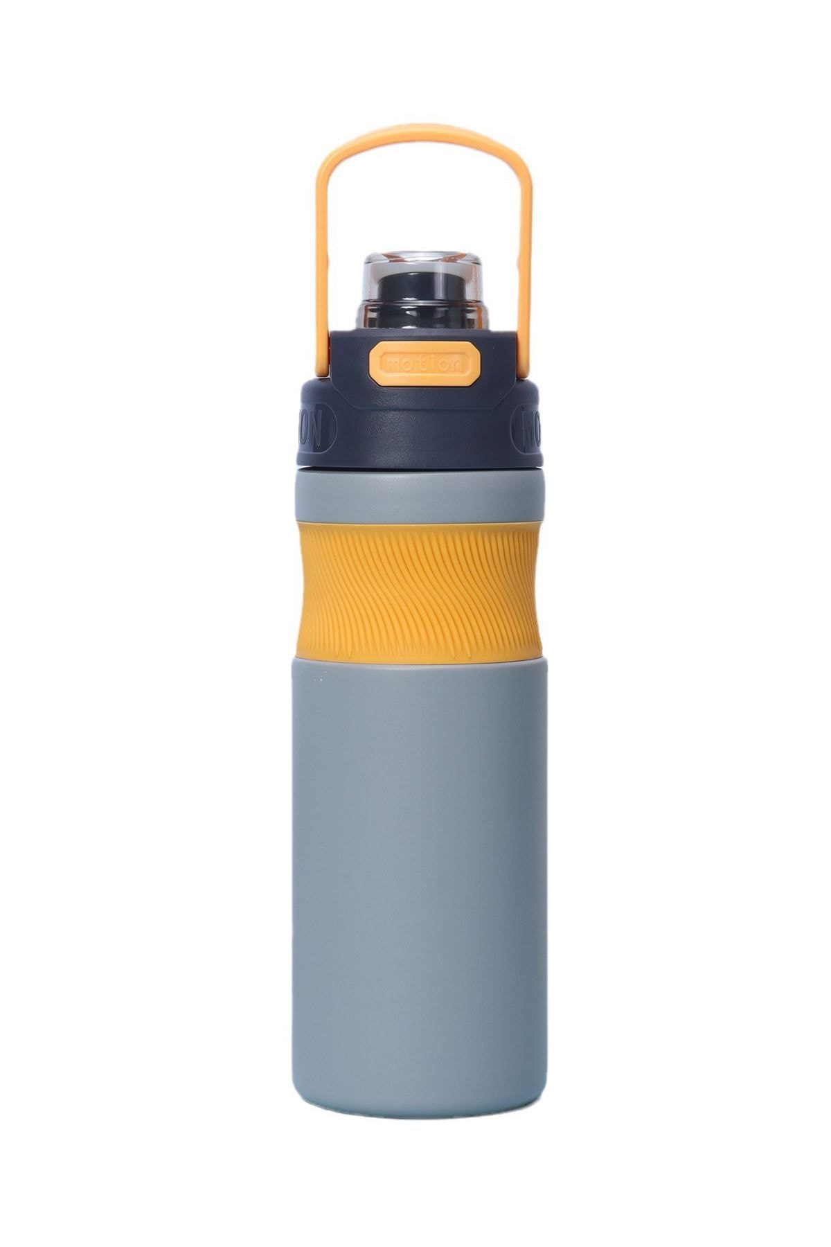 316 L Çelik Gri 580 ml Pipetli ve Kulplu Matara Suluk cin844