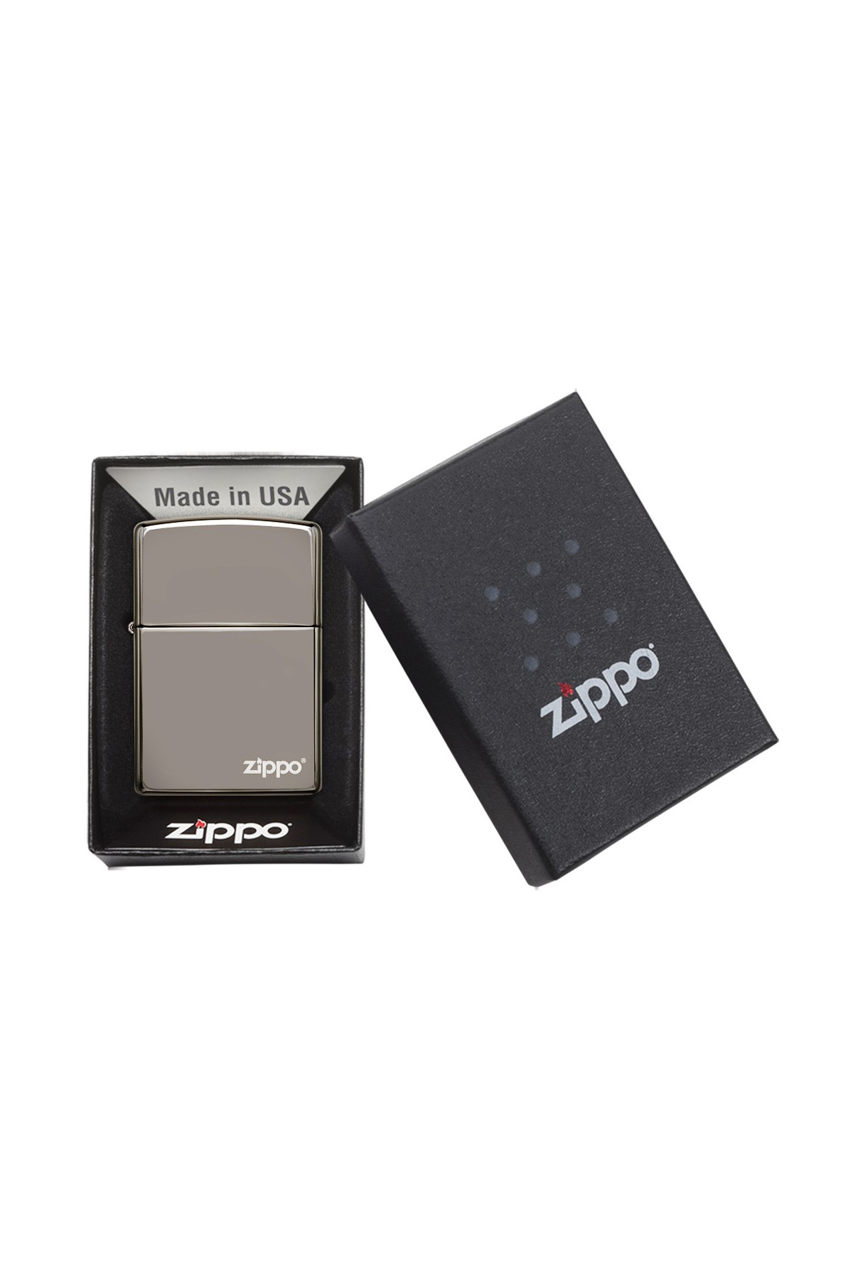 Zippo Çakmak Logo Black ice Buz Siyahı 150zl