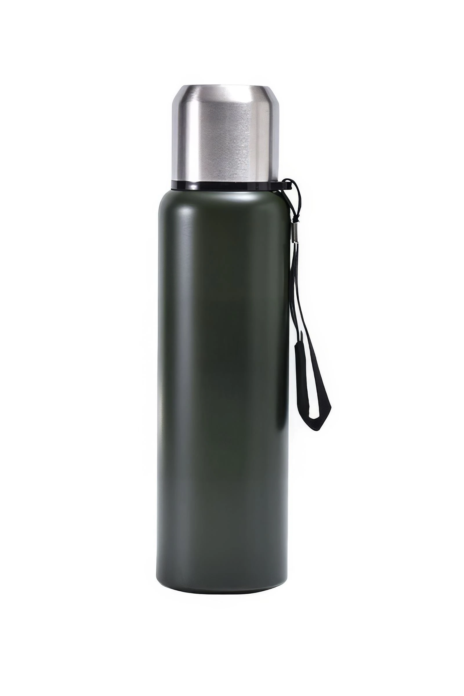 304 L Çelik 750 ml Yeşil Kamp Piknik Termos Tutmalı Termos cin491ys