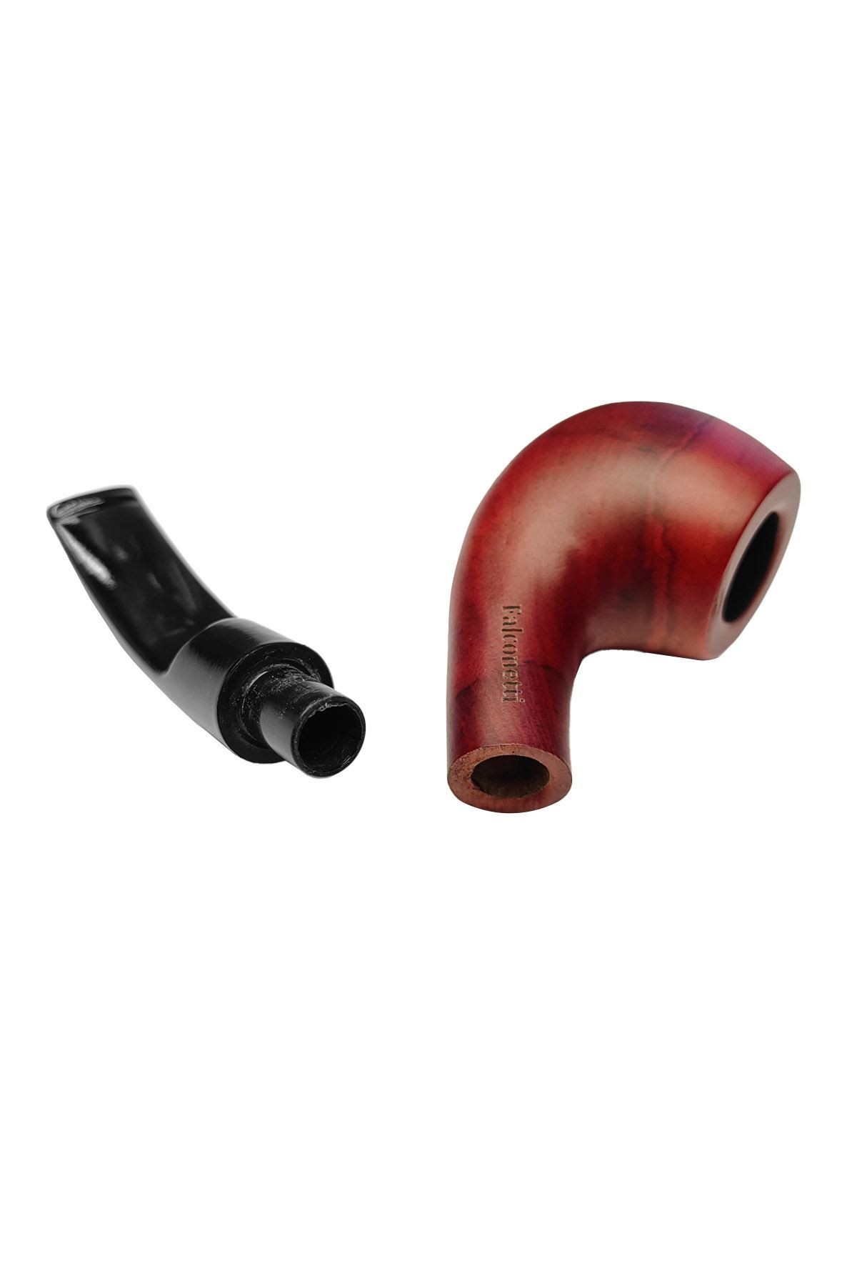 Falconetti 9 mm. Kırmızı Sandalwood Eğimli Sap Ahşap Pipo Seti rd37-takim
