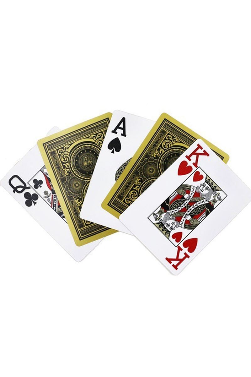 Gold Jumbo Pvc Su Geçirmez Jumbo Blackjack iskambil Oyun Kağıdı cin885sr