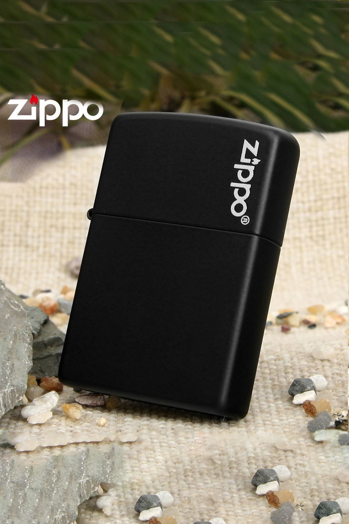 Zippo Çakmak Mat Siyah Hediyelik Kutu Benzin Taş Set du10sy