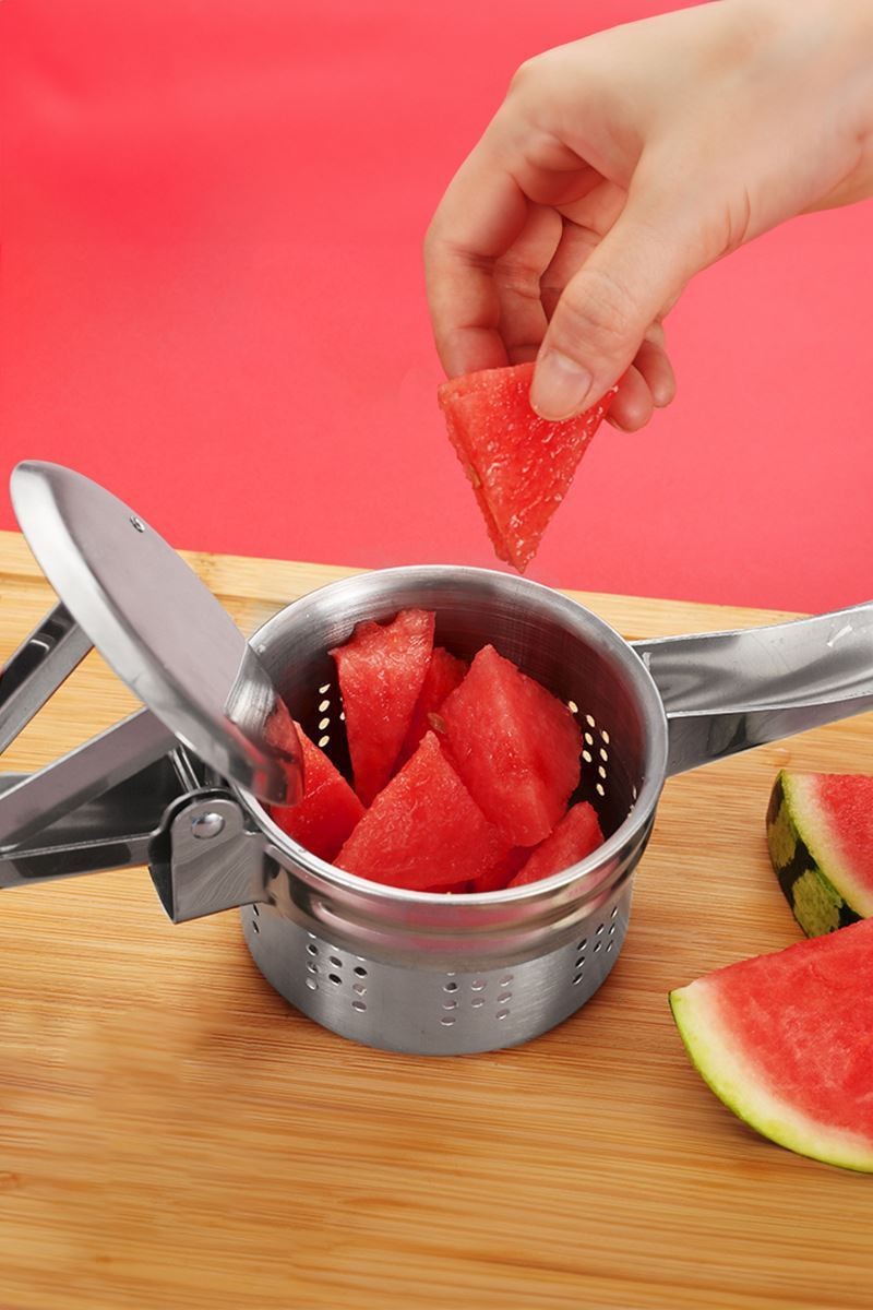Çelik 9 cm çaplı Patates Ezici Püre Yapıcı Meyve Sıkacağı Pres mt210