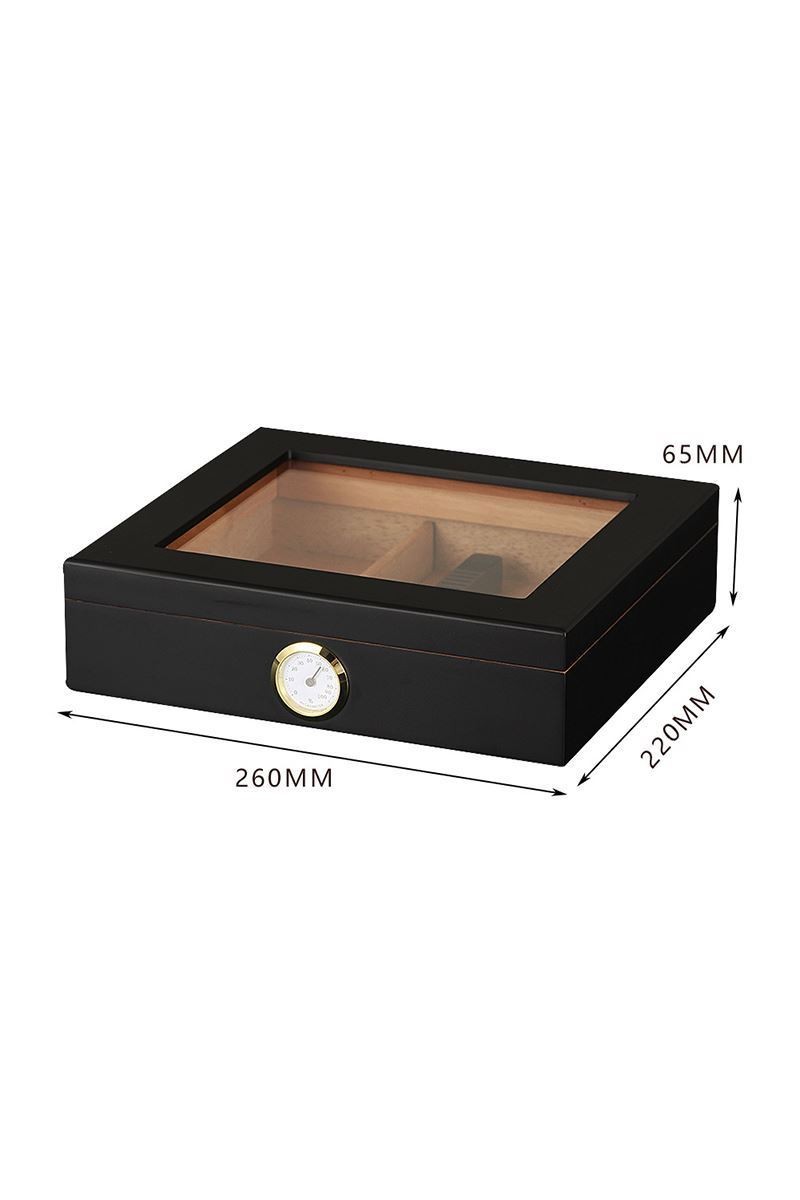 Falconetti De folu Siyah Camlı Kısa Humidor Puro Kutusu rc06sy-d2