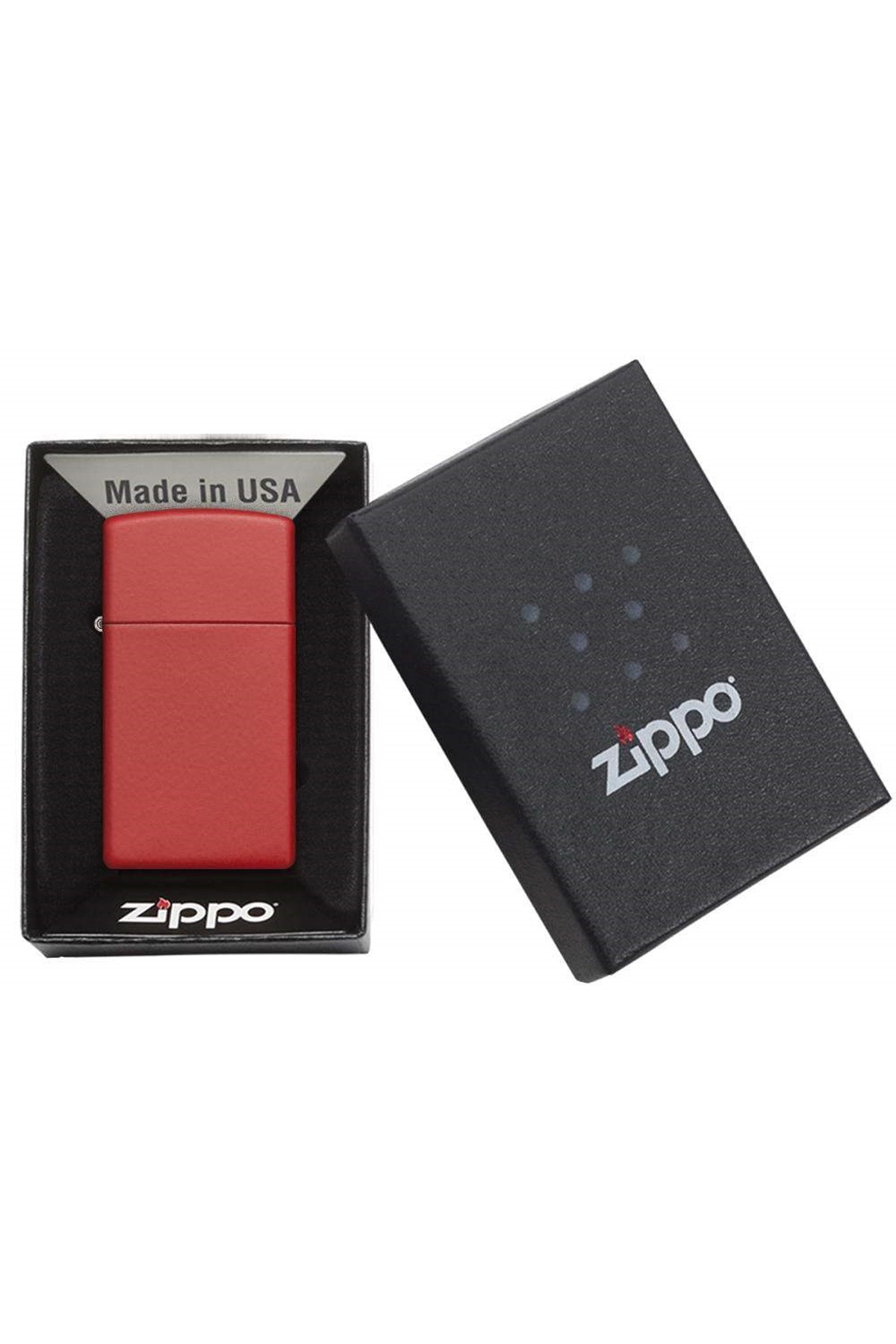 Zippo Çakmak Slim Red Matte 1633-045526