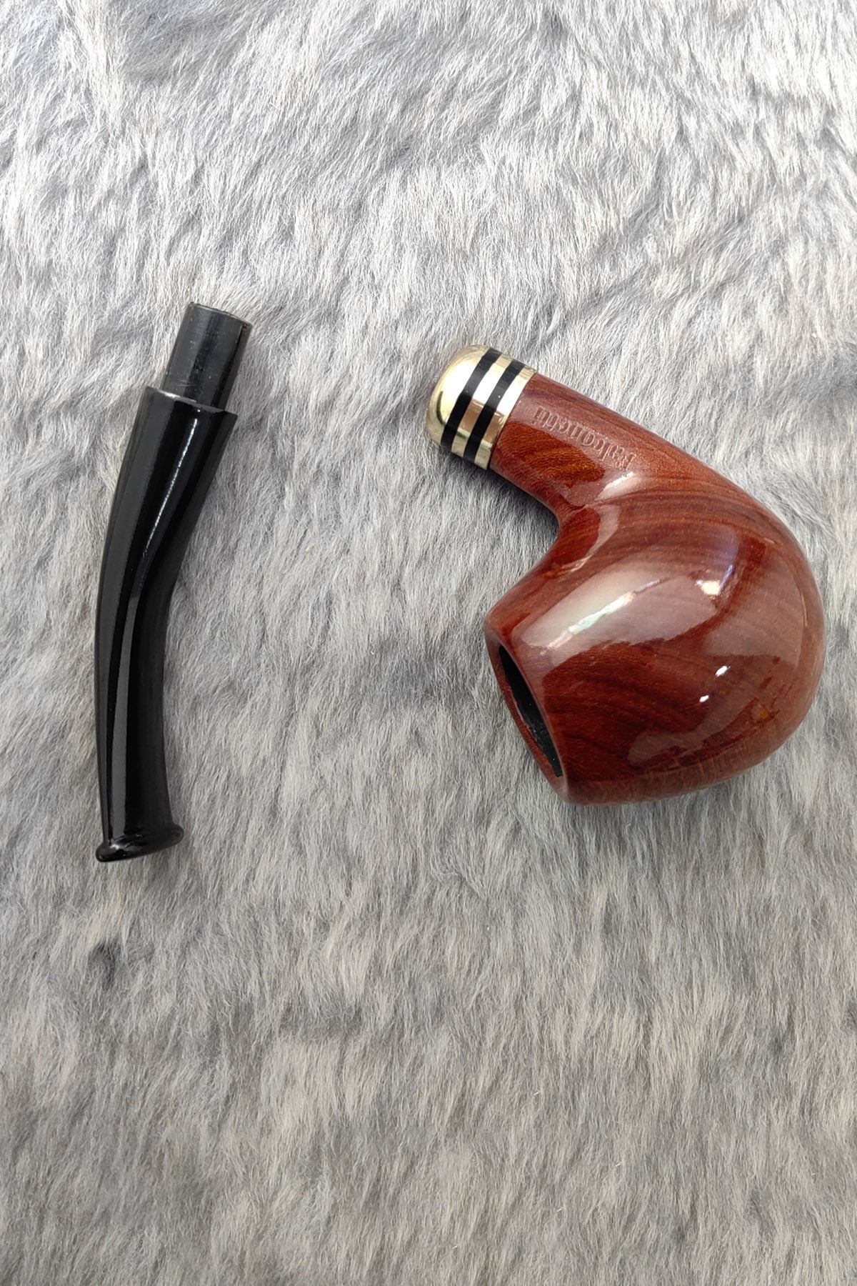 Falconetti Kahverengi Parlak Sandalwood Bilezikli Ahşap Pipo rc94