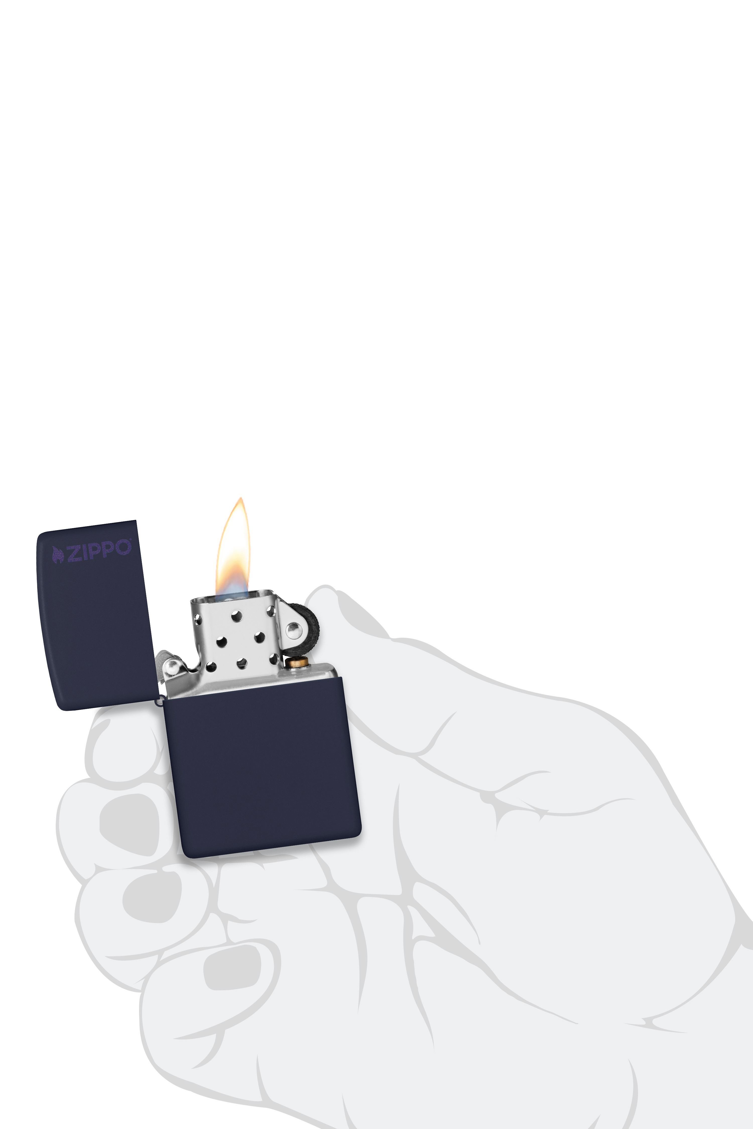 Zippo Çakmak Navy Blue Koyu Mavi Logo 239zl
