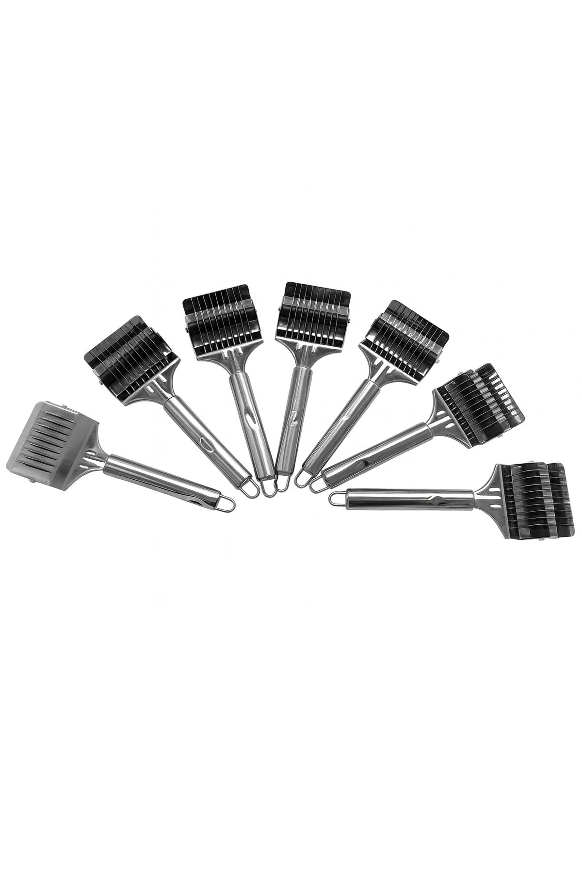 Çelik De Folu Manuel 9 Tekerlekli Erişte ve Makarna Hamur Kesme Ruleti cin786-d