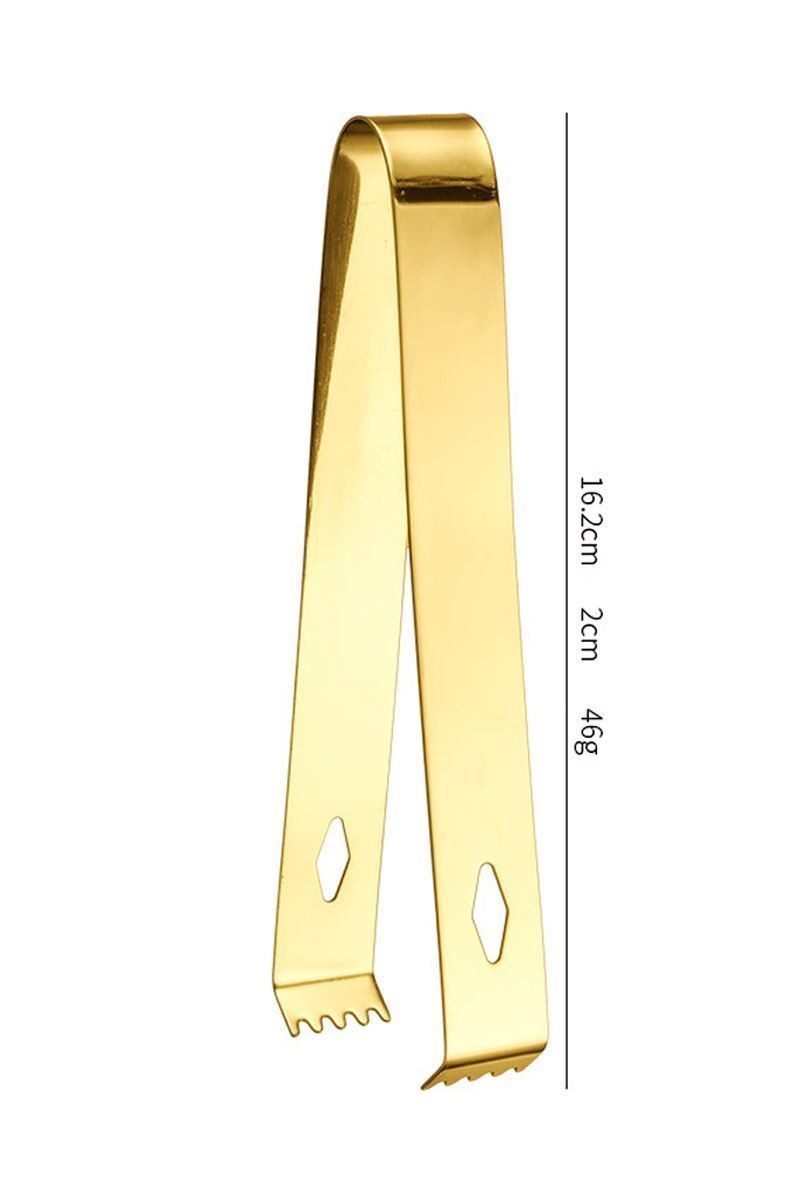 12 Adet Çelik 16,2 cm Gold Buz Ve Şeker Maşası mt128sr-12