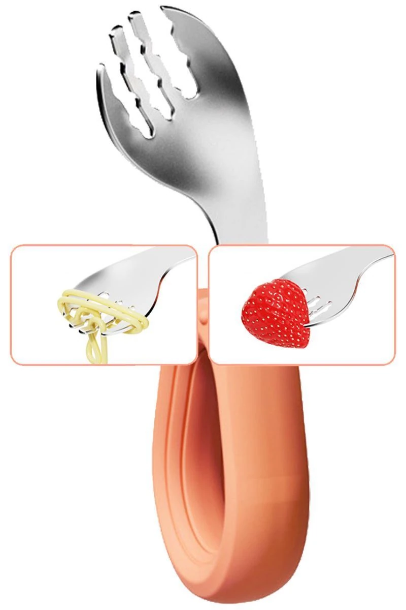 304 Çelik Bebek Çocuk Kaşık ve Çatal Seti cin769