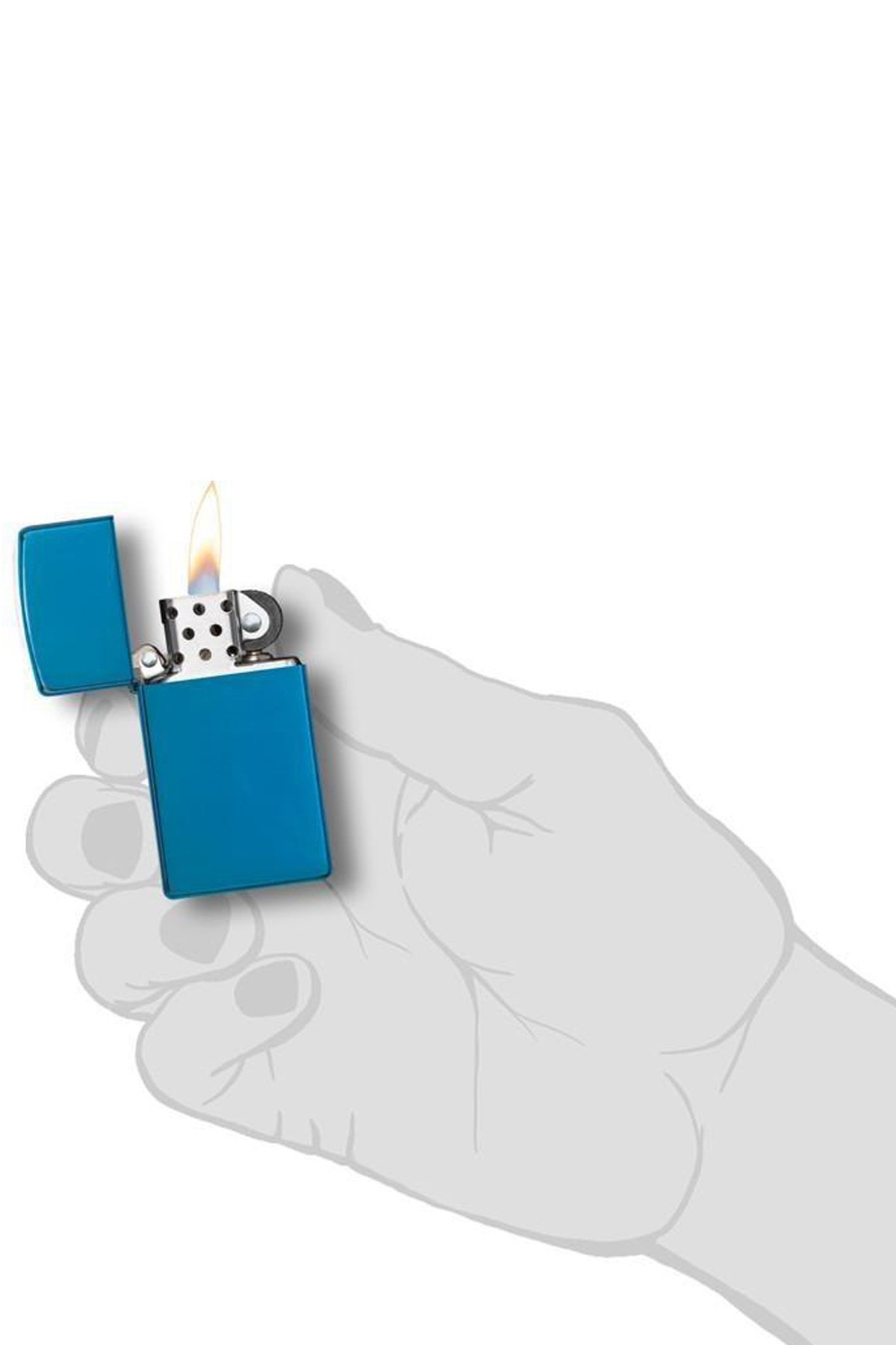 Zippo Çakmak Slim Parlak Sapphire 20494