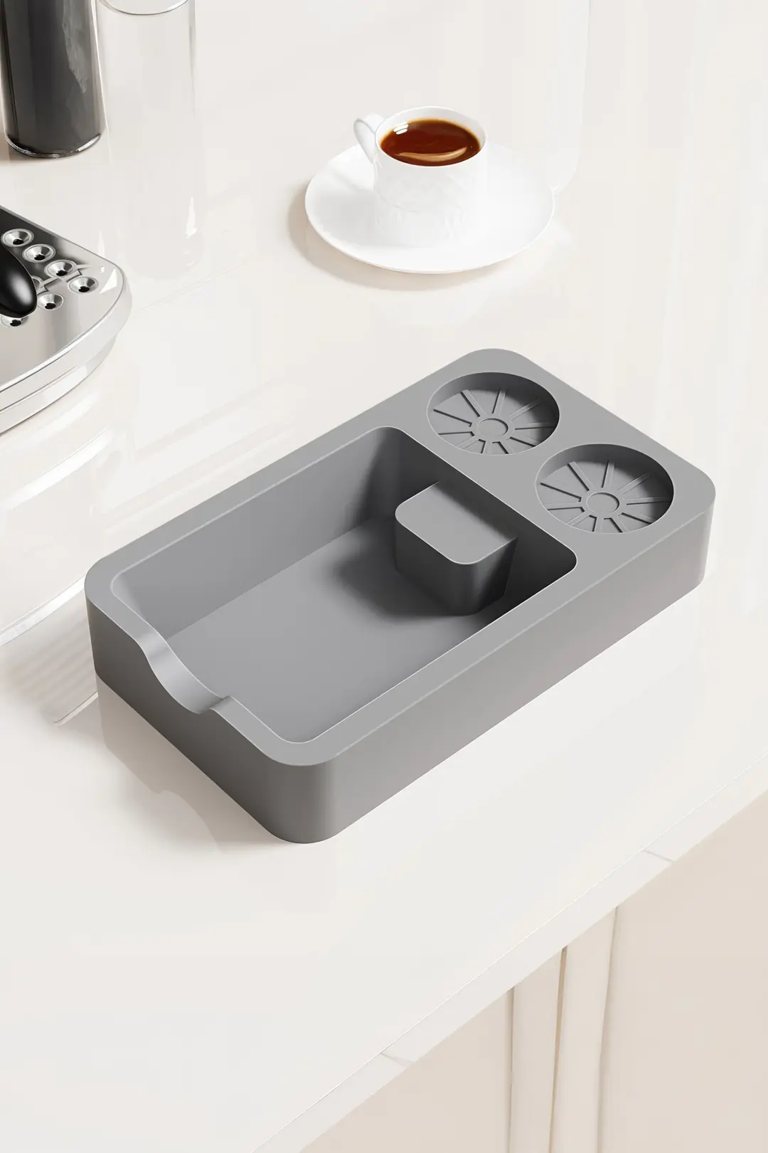 Kaymaz Silikon Kahve Mat istasyonu Tamper Tutucu Knock Box mt255