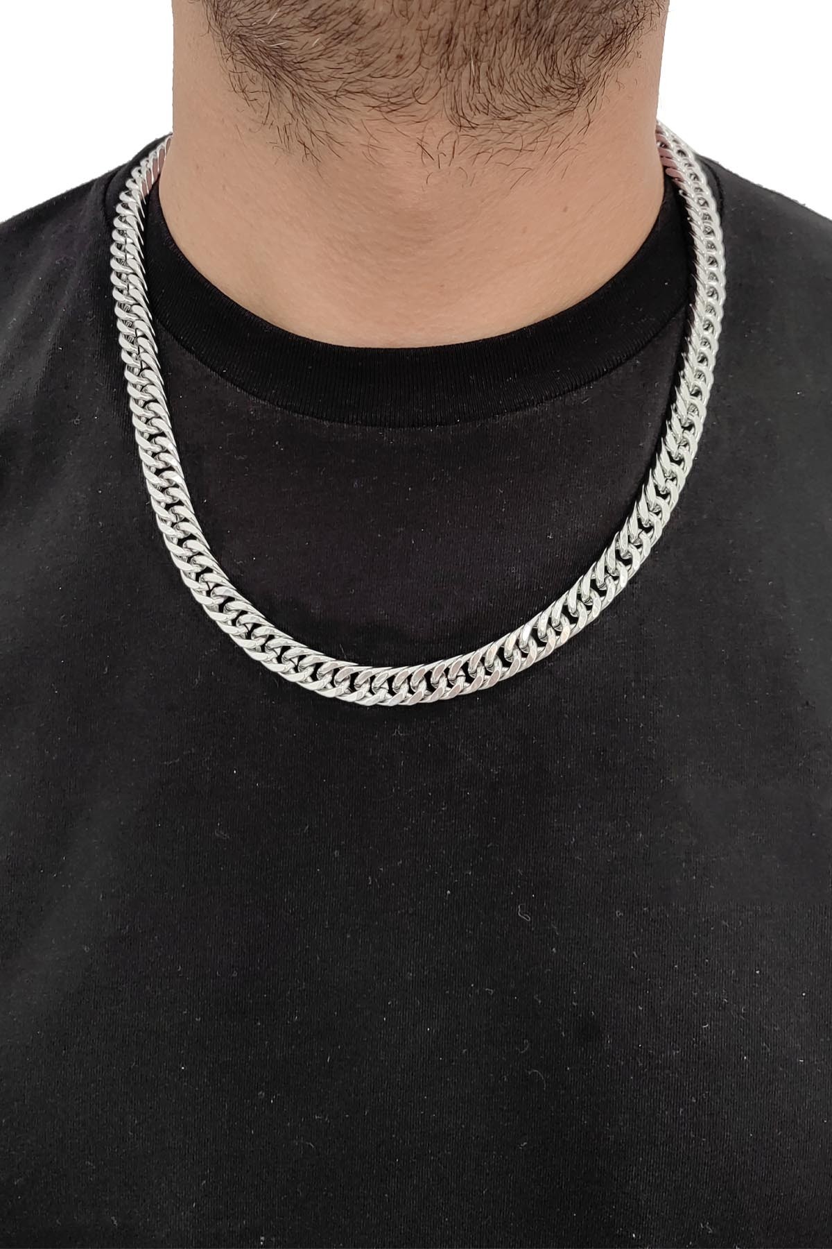 Chavin Gri 60 cm. 10 mm. Gürmet Erkek Çelik Zincir dm93