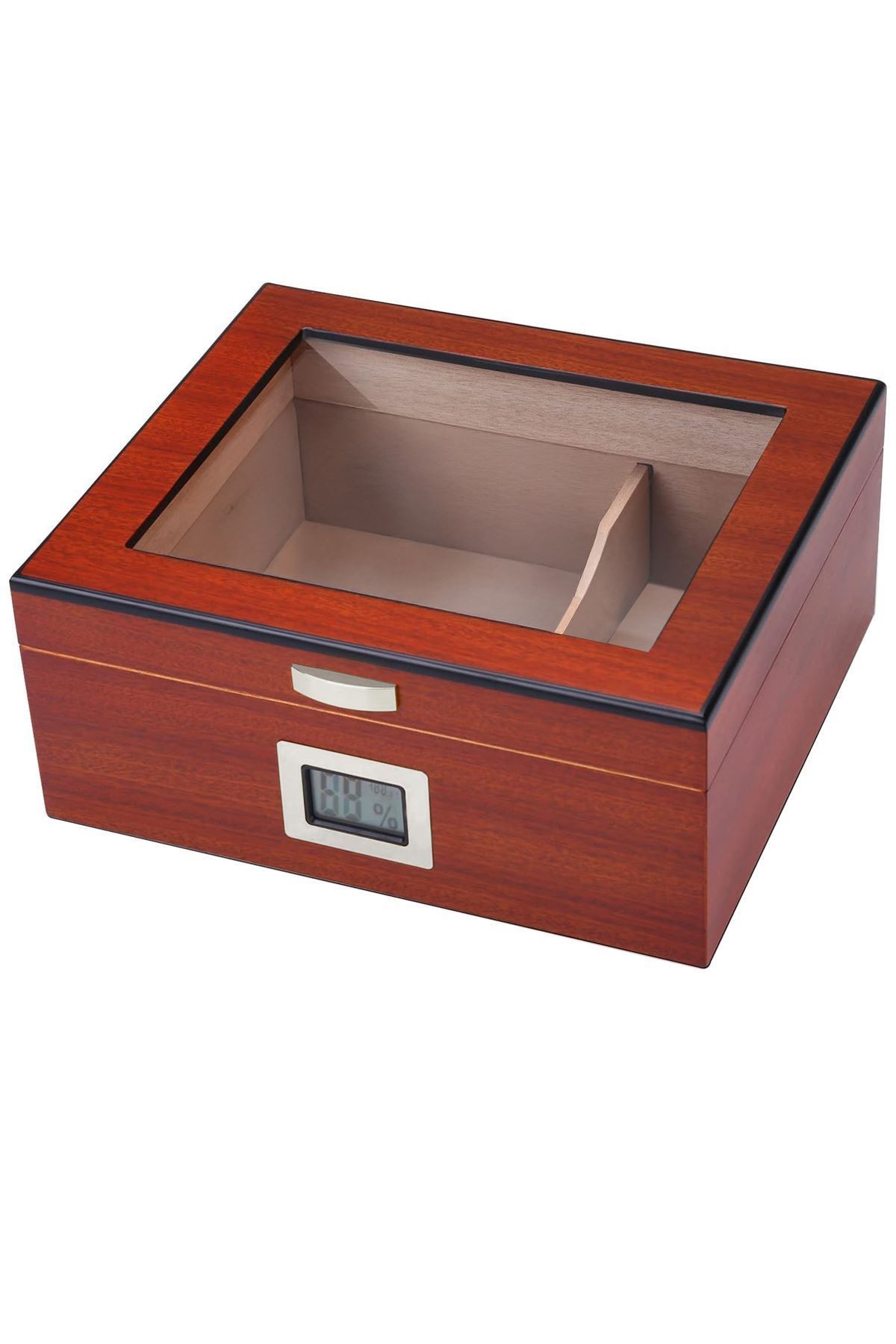 Falconetti Açık Kahverengi Def olu Camlı Humidor Puro Kutusu rd47-d