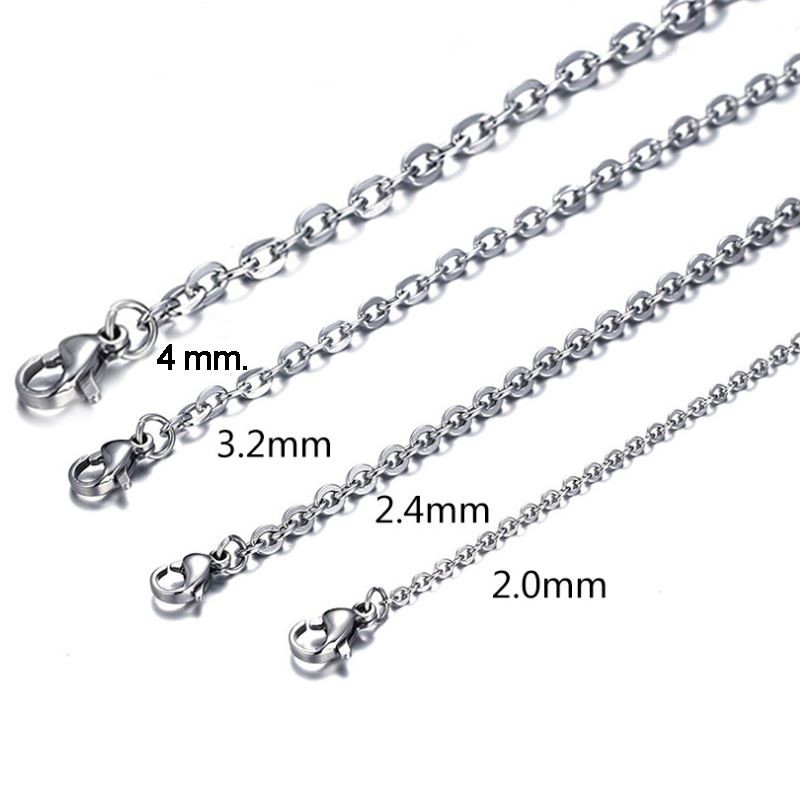Chavin 4 mm Gri Uzun 75 cm. Erkek Çelik Zincir dr38-4