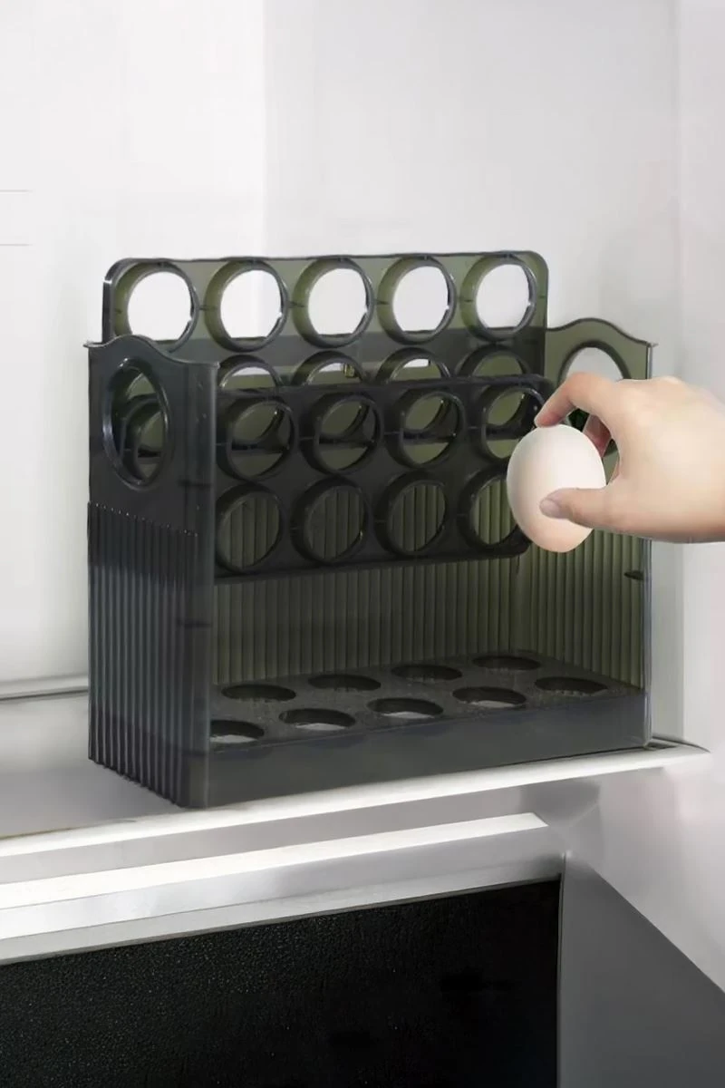 30 lu Yeşil Plastik Yumurtalık Buzdolabı Düzenleyici Yumurta Saklama Rafı mt187