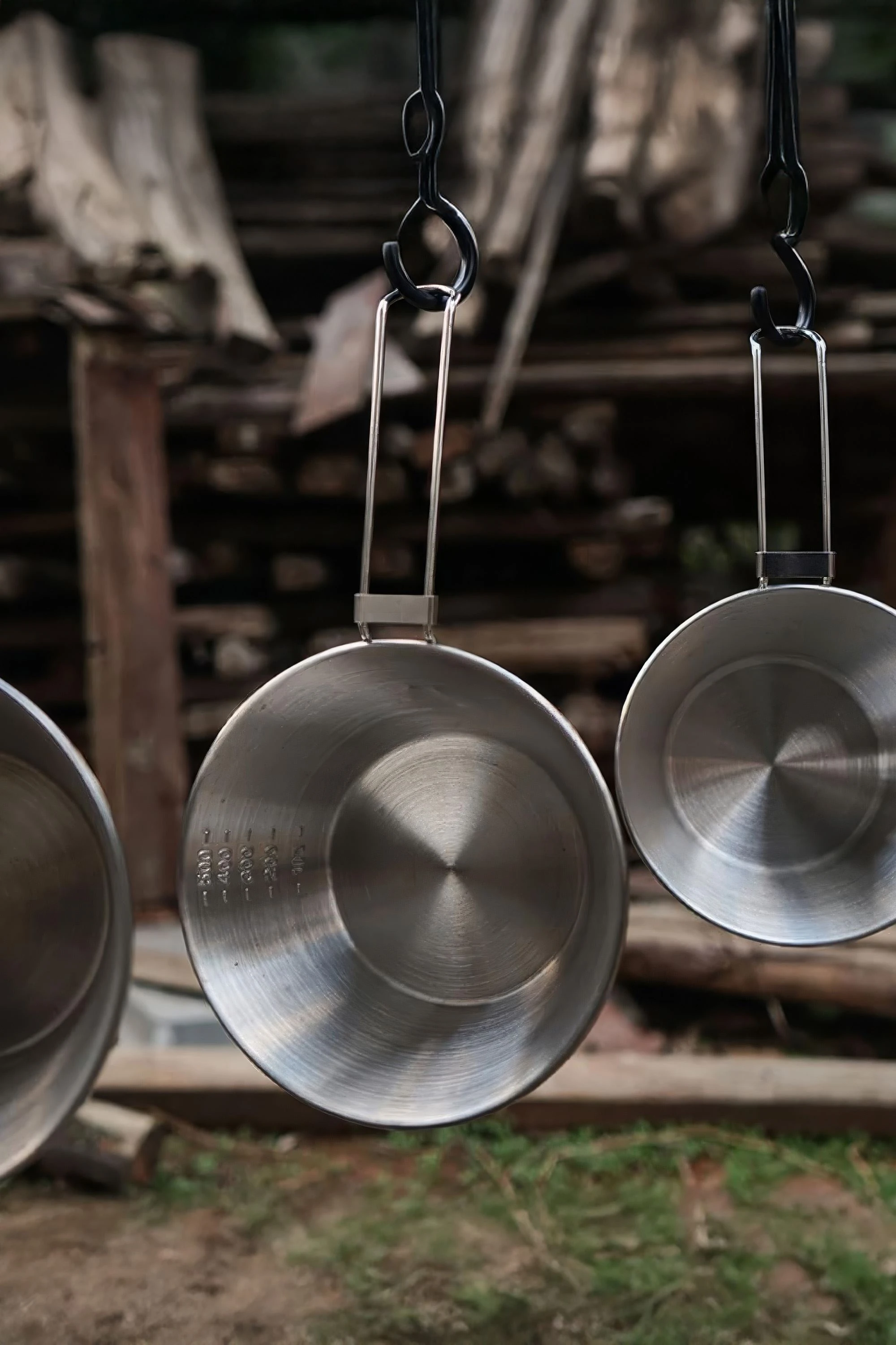 Çelik 550 ml Katlanır Kulp Ölçekli Kamp Ve Piknik Kasesi  mt103