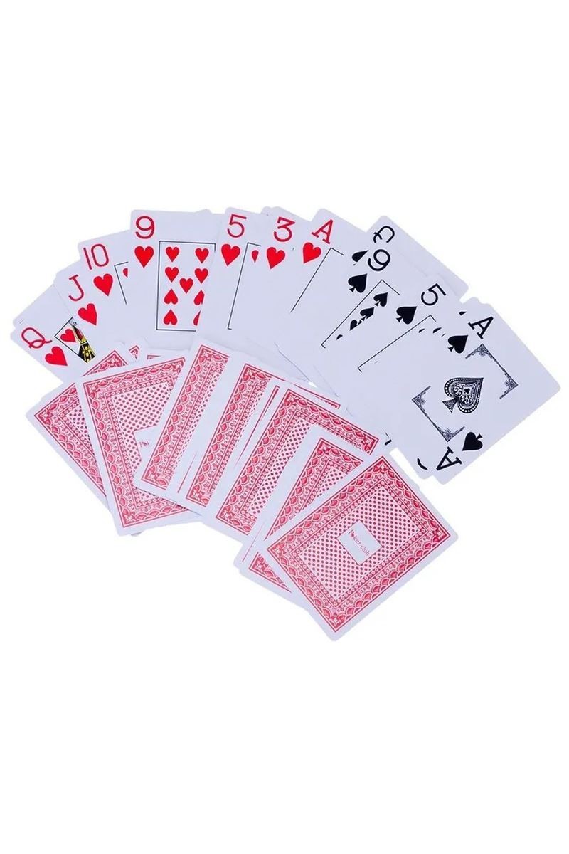 Kırmızı Pvc Plastik Su Geçirmez Jumbo Blackjack iskambil Oyun Kağıdı cin642kr