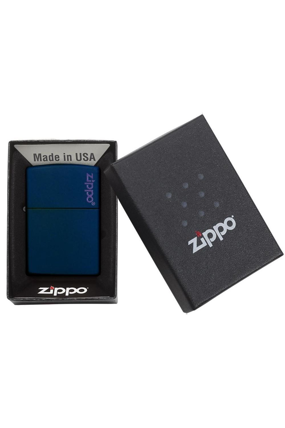 Zippo Çakmak Navy Blue Koyu Mavi Logo 239zl