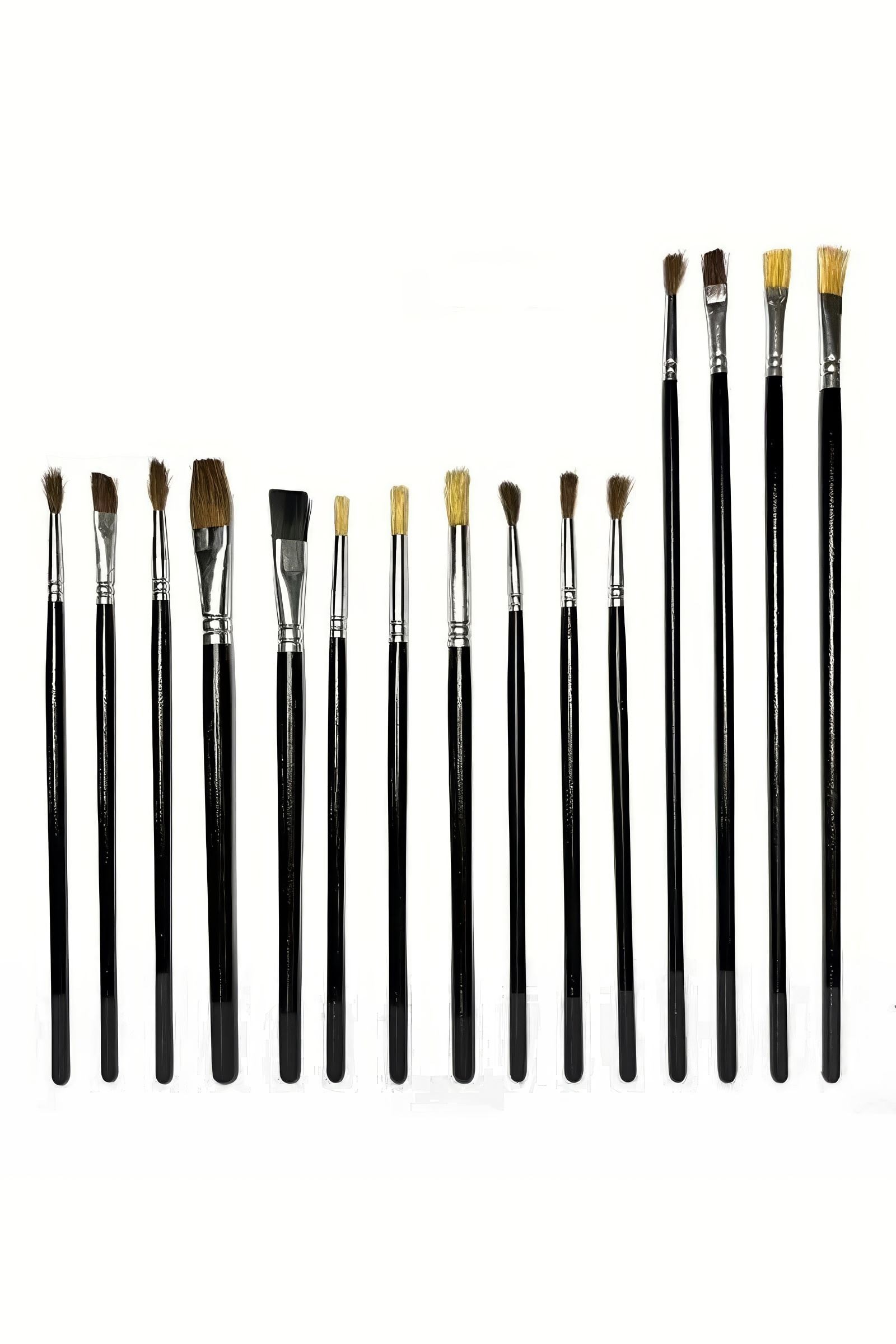 15 Adet Yağlı Akrilik ve Suluboya Fırçası Takımı Naylon Fırça Seti cin960