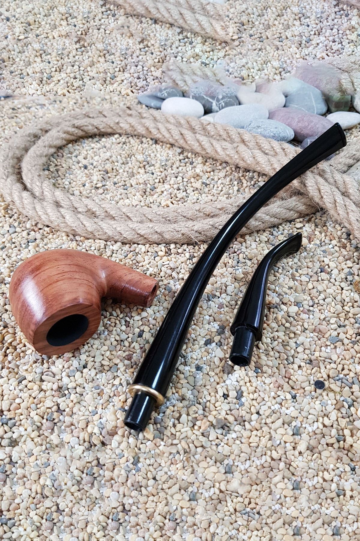 Falconetti 26 cm. Uzun ve Kısa Saplı Ahşap Okuma Piposu pt74