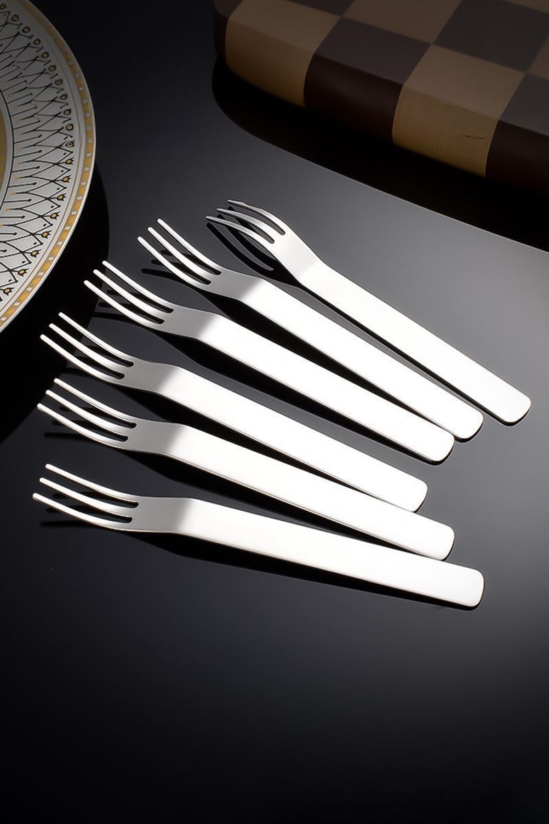 304 Çelik 6 Adet Silver Renk Tatlı ve Meyve Çatalı mt159by-6
