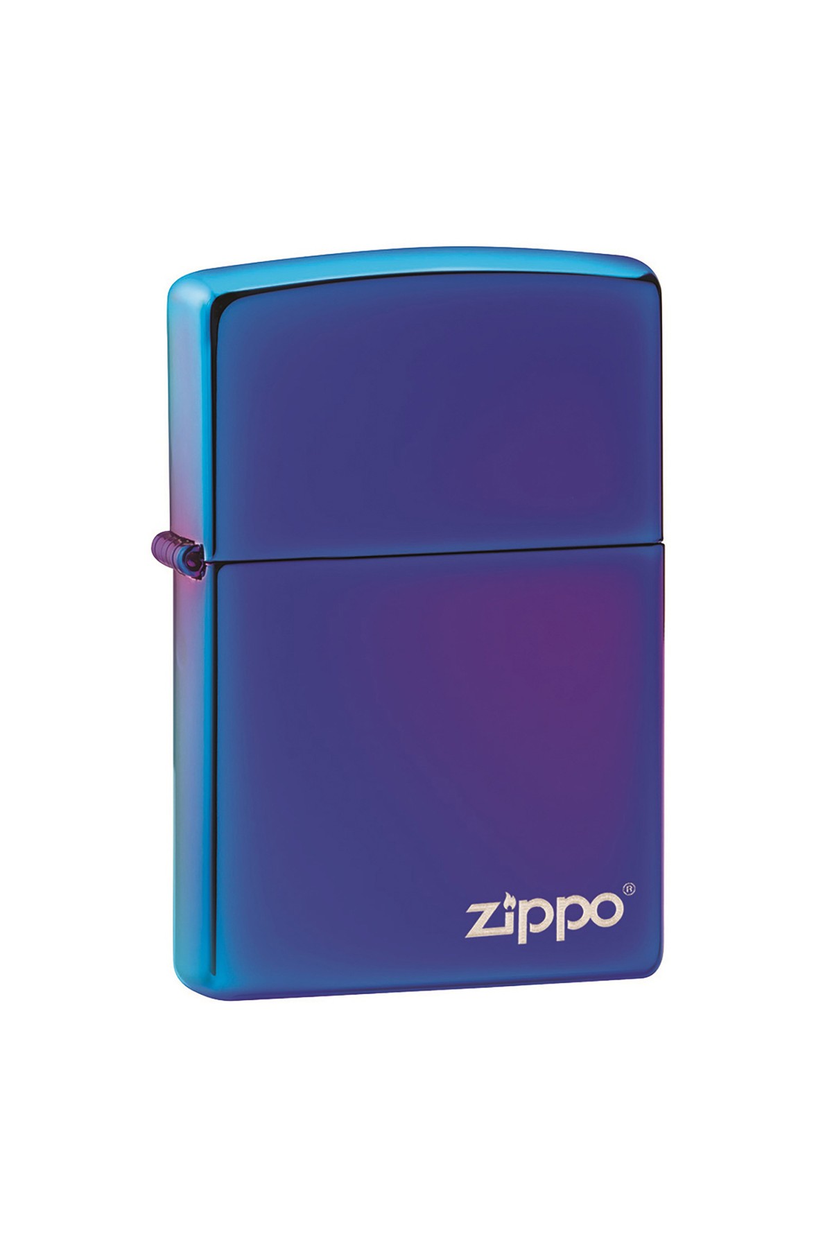 Zippo Çakmak Parlak Mavi Mor Benzin Taş Hediyelik Set du10-29899z