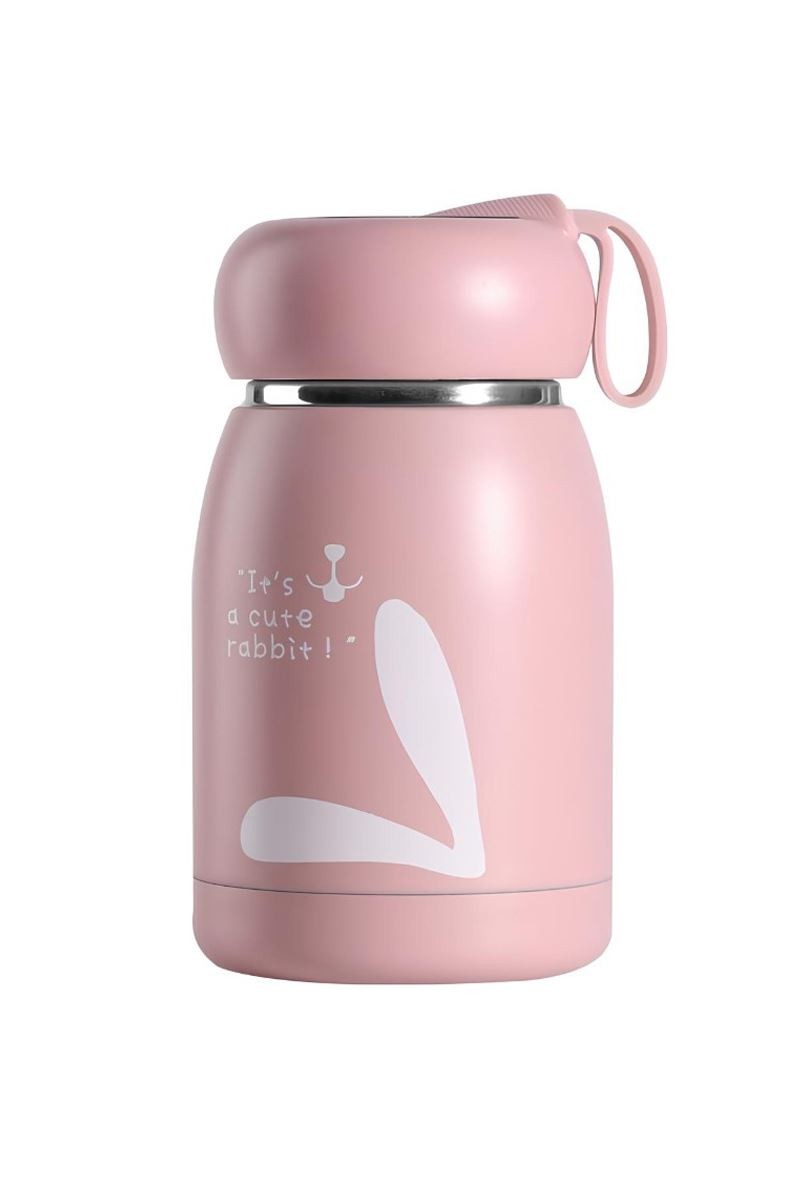 Pembe 304 Çelik 320 ml Bebek Mama Saklama Termosu Mug cin493pm