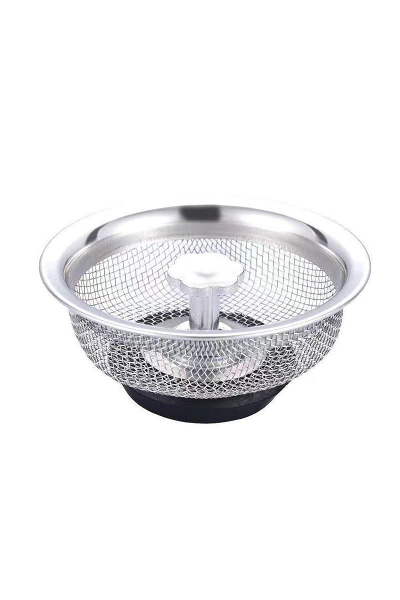 Çelik Mutfak Lavabo Atık Yemek Süzgeci 8,3 cm çap Gider Tıpası mt202