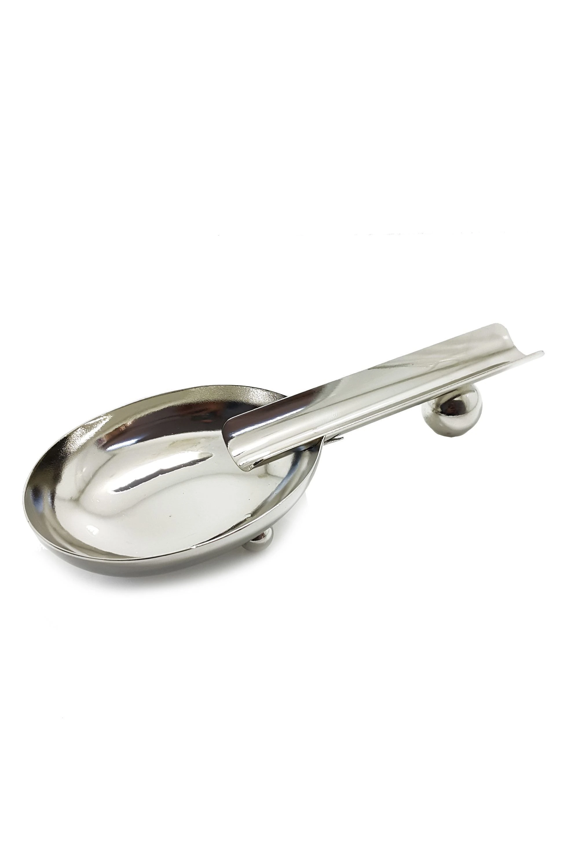 Silver Renk Ayaklı Çelik Puro Küllüğü Küllük ht37x