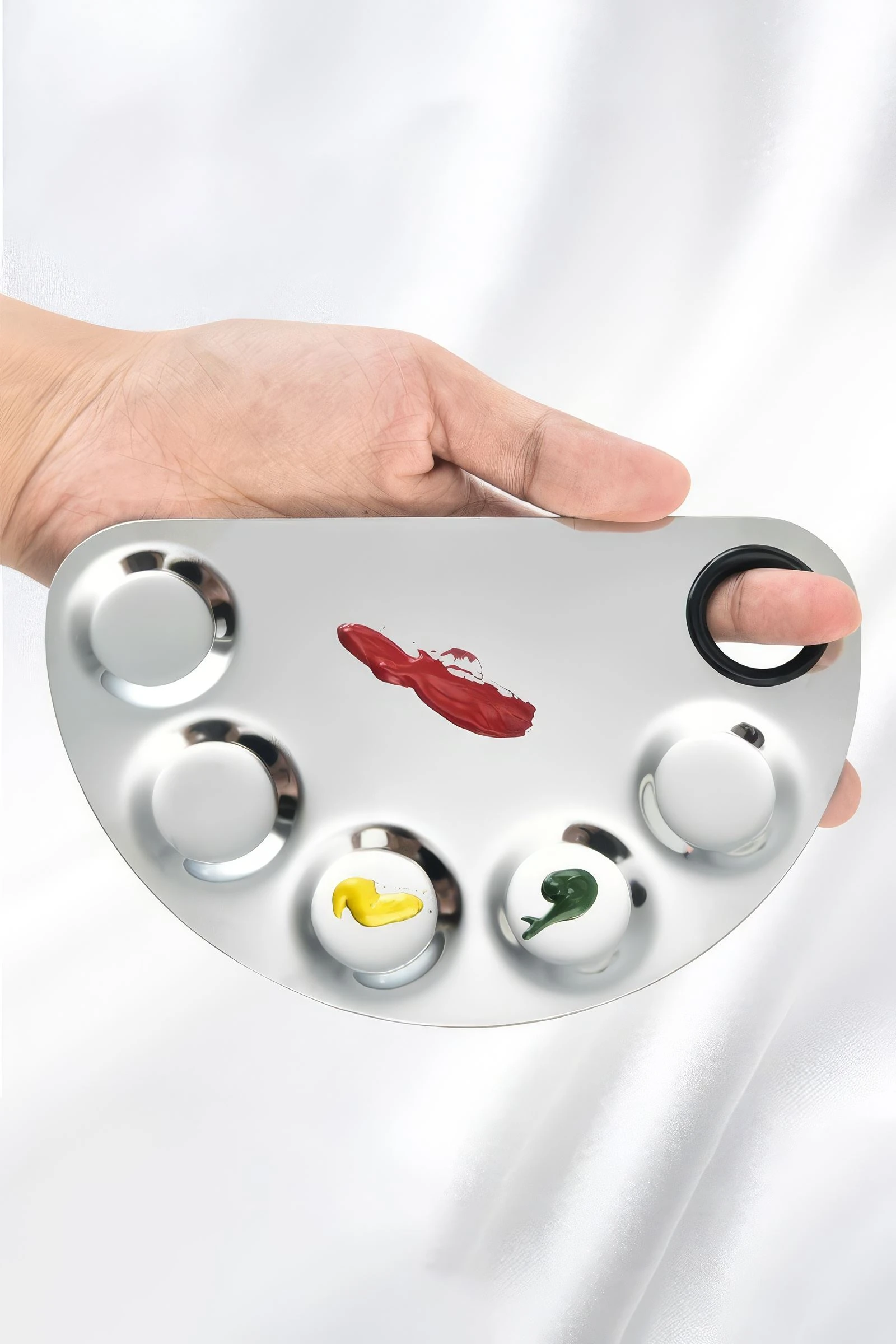 2 Parça Çelik Makyaj Fondöten Krem Oje Karıştırma Spatula Palet Set mt158