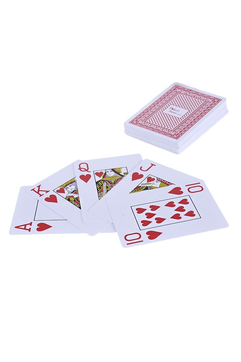 Kırmızı Pvc Plastik Su Geçirmez Jumbo Blackjack iskambil Oyun Kağıdı cin642kr