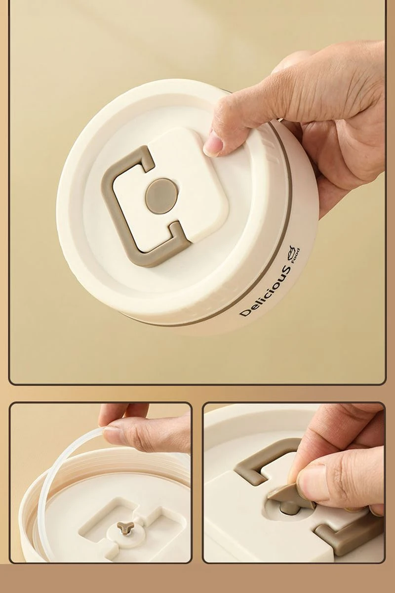 304 Çelik Krem 600 ml Yemek Mama Saklama Kabı Sefer Tası (SICAK TUTMAZ) cin896by