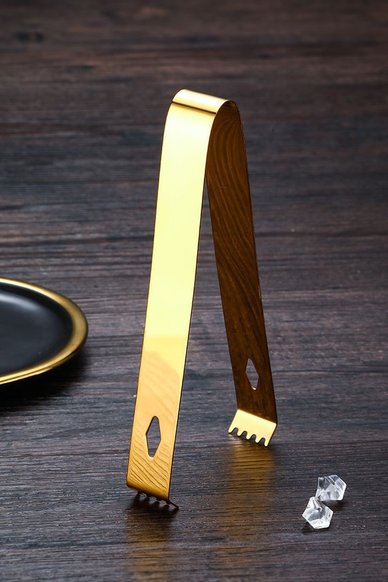 12 Adet Çelik 16,2 cm Gold Buz Ve Şeker Maşası mt128sr-12