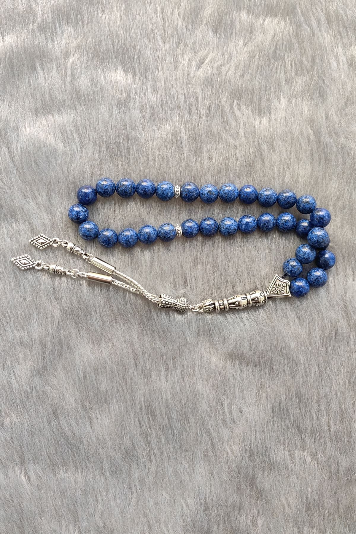 Chavin 8 mm Lapis Taşlı Doğaltaş Tespih ey12