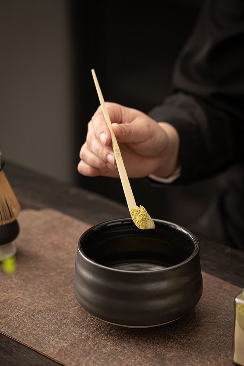 3 Parça Matcha Çayı Fırça ve Bamboo Whisk Tutucu ve Bambu Kaşık Set mt155