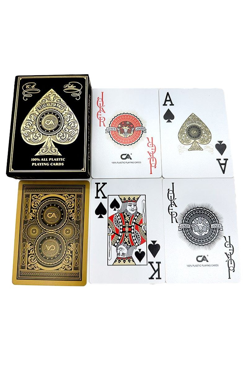 Gold Jumbo Pvc Su Geçirmez Jumbo Blackjack iskambil Oyun Kağıdı cin885sr